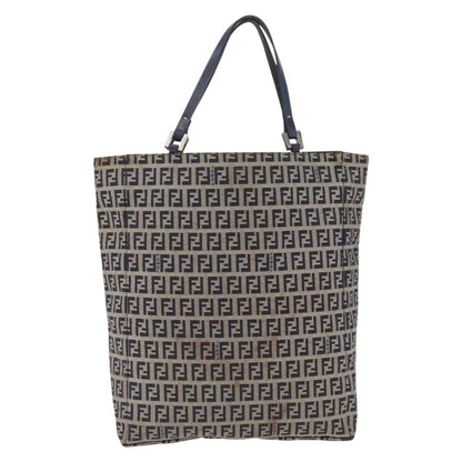 Fendi Vintage Shopping Zucchino Canvas, Navy, Canvas, Tote Bag