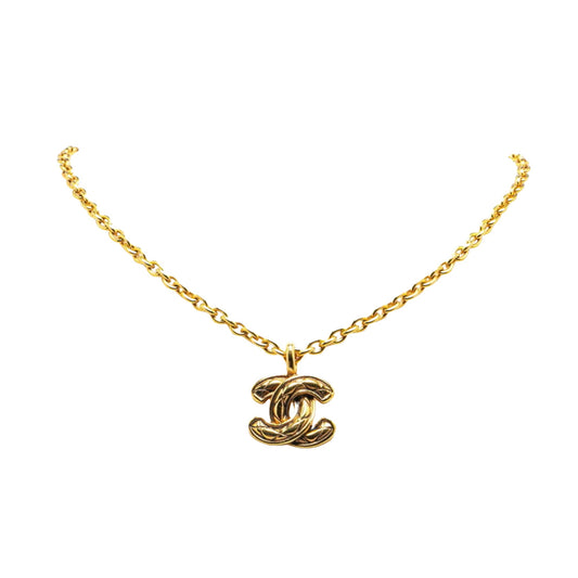 Chanel Matelassé, Gold, Gold Plated, necklace