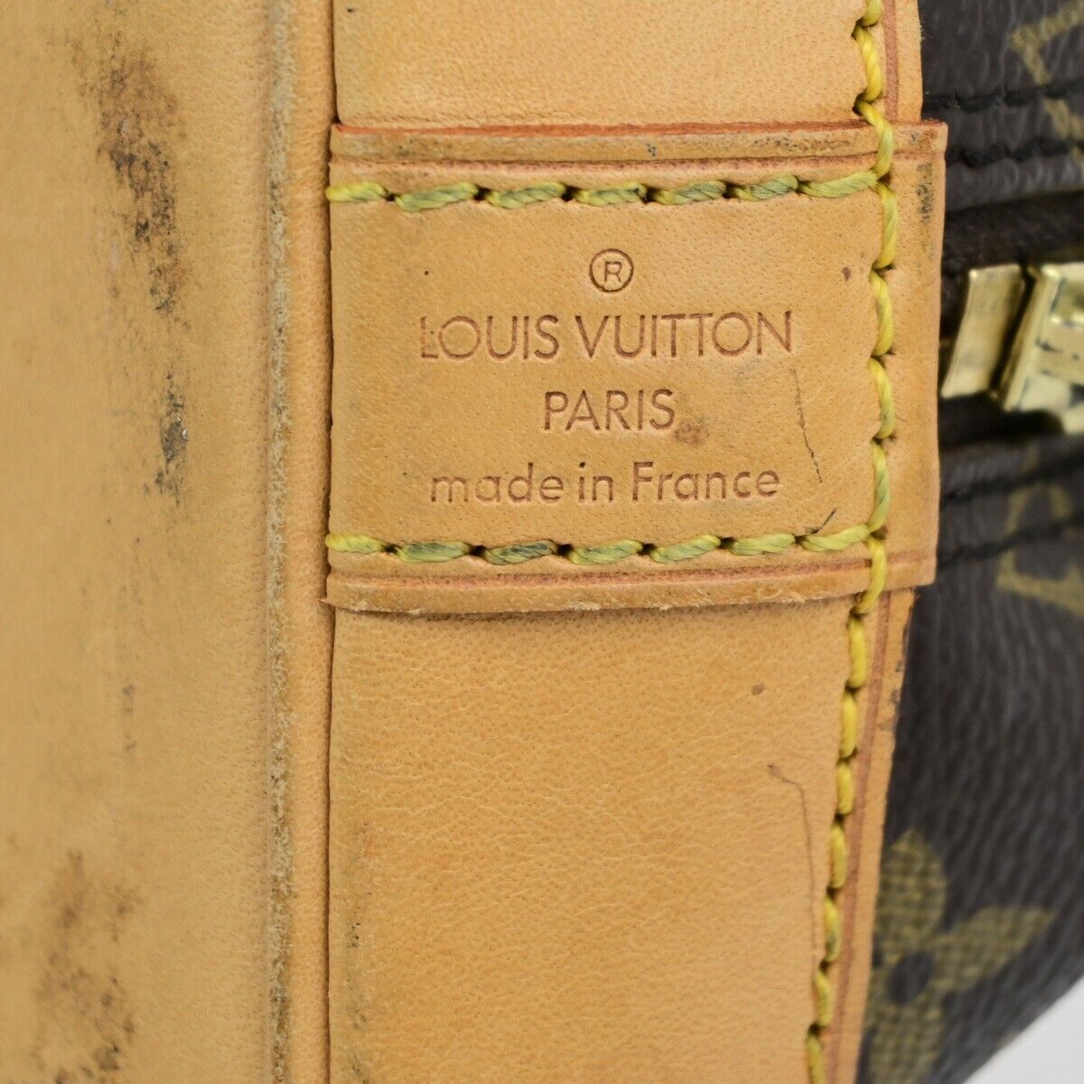 Louis Vuitton Alma, Brown, Canvas, handbag