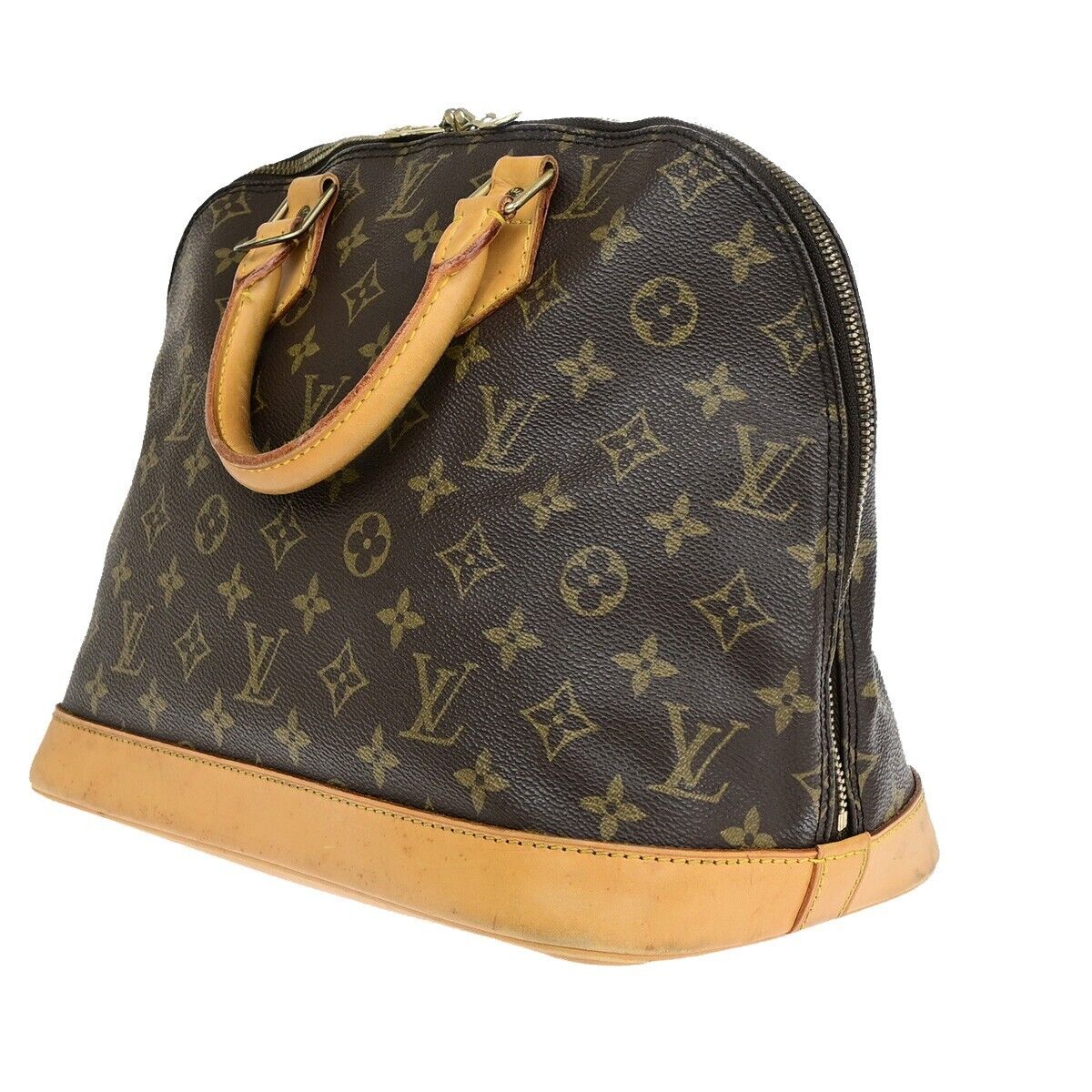 Louis Vuitton Alma, Brown, Canvas, handbag