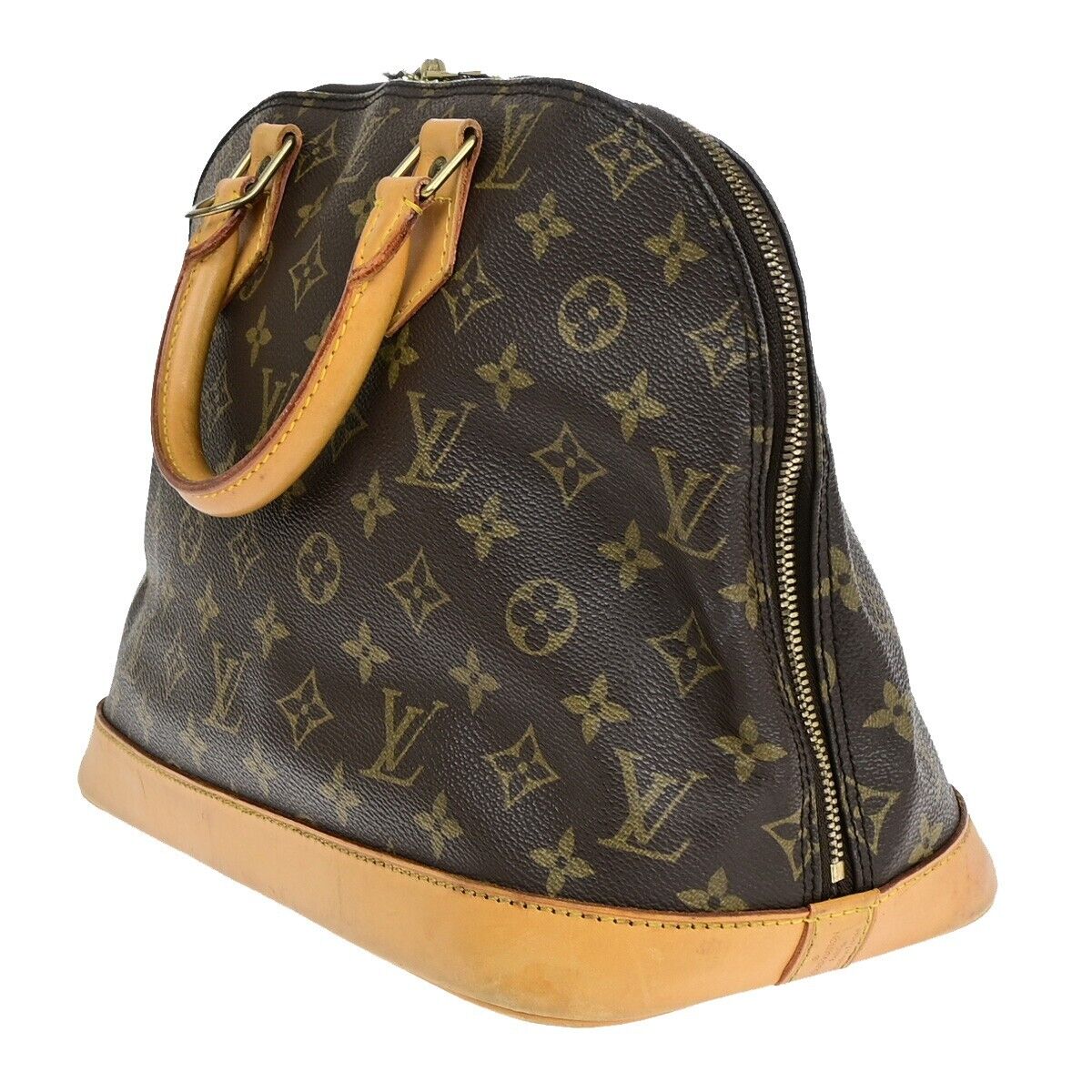 Louis Vuitton Alma, Brown, Canvas, handbag