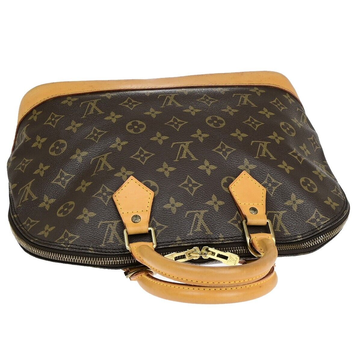 Louis Vuitton Alma, Brown, Canvas, handbag