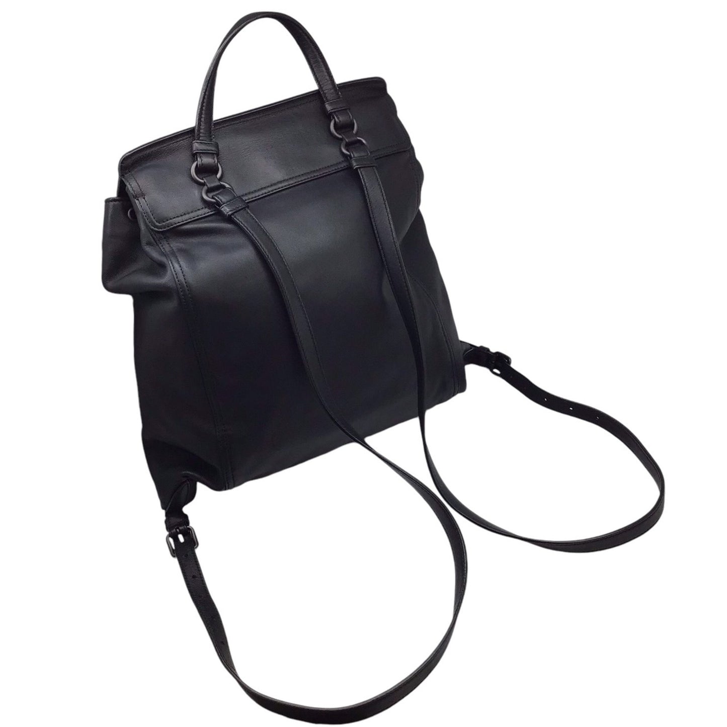 Bottega Veneta Intrecciato, Black, Leather, backpack