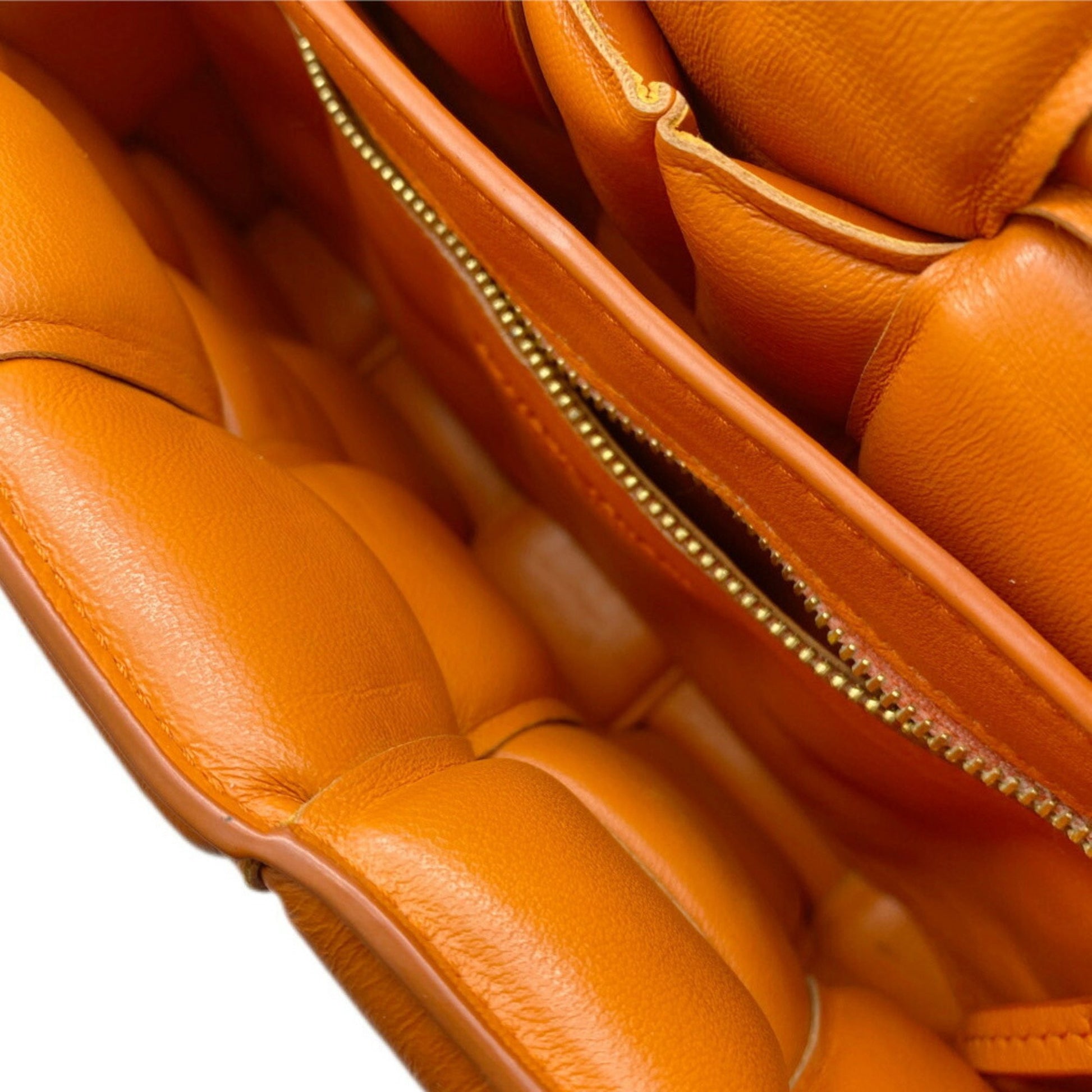 Bottega Veneta Padded, Orange, Leather, shoulder