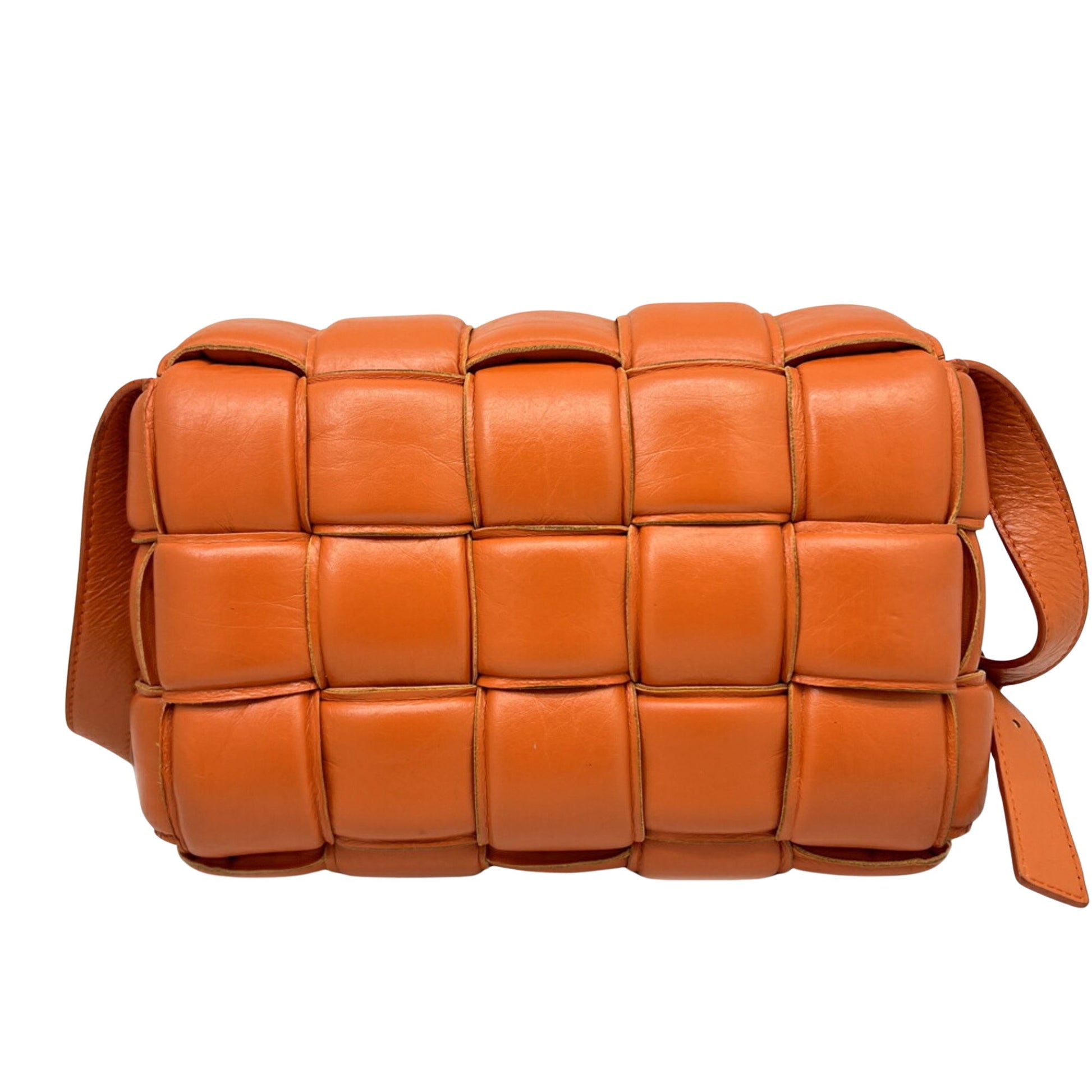 Bottega Veneta Padded, Orange, Leather, shoulder