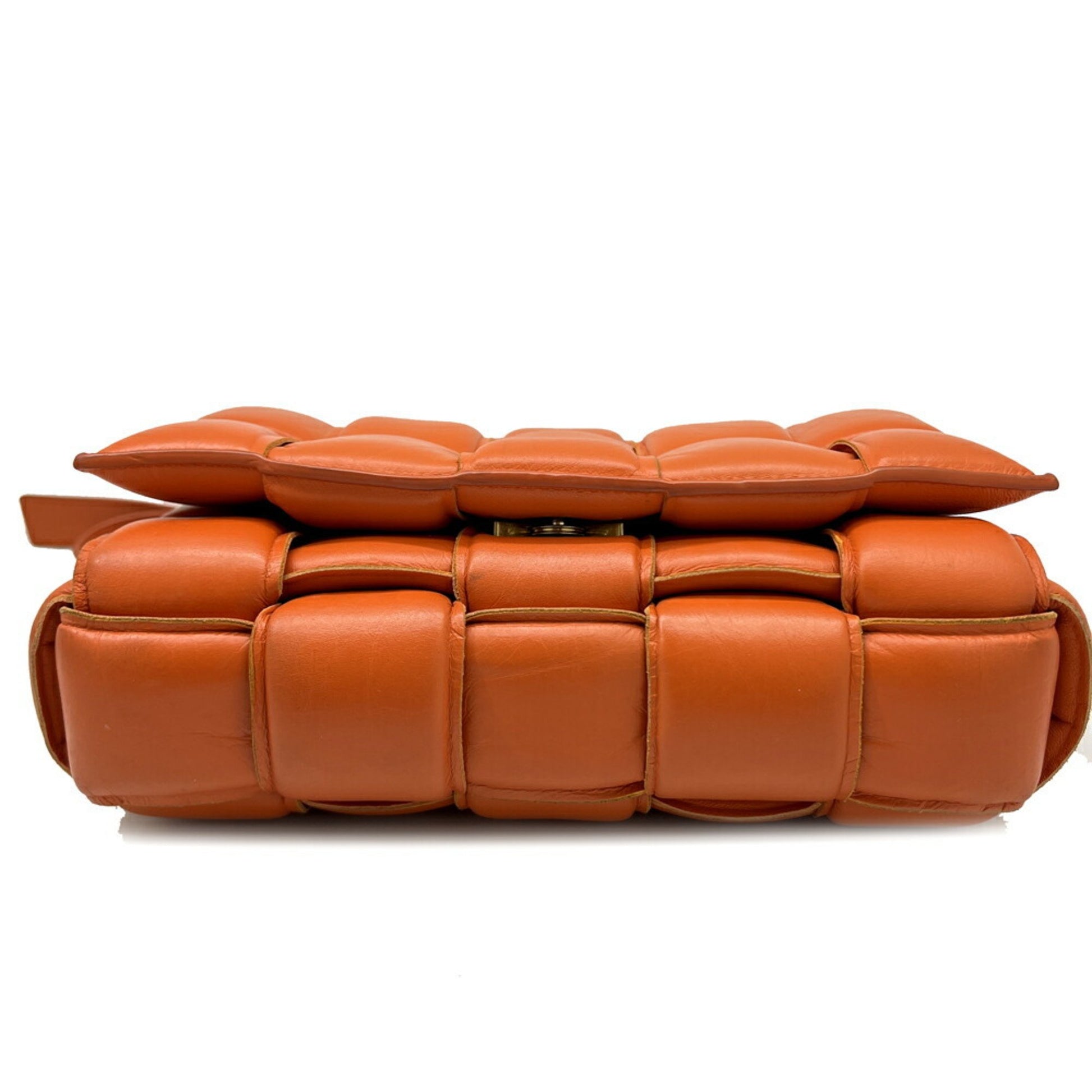 Bottega Veneta Padded, Orange, Leather, shoulder