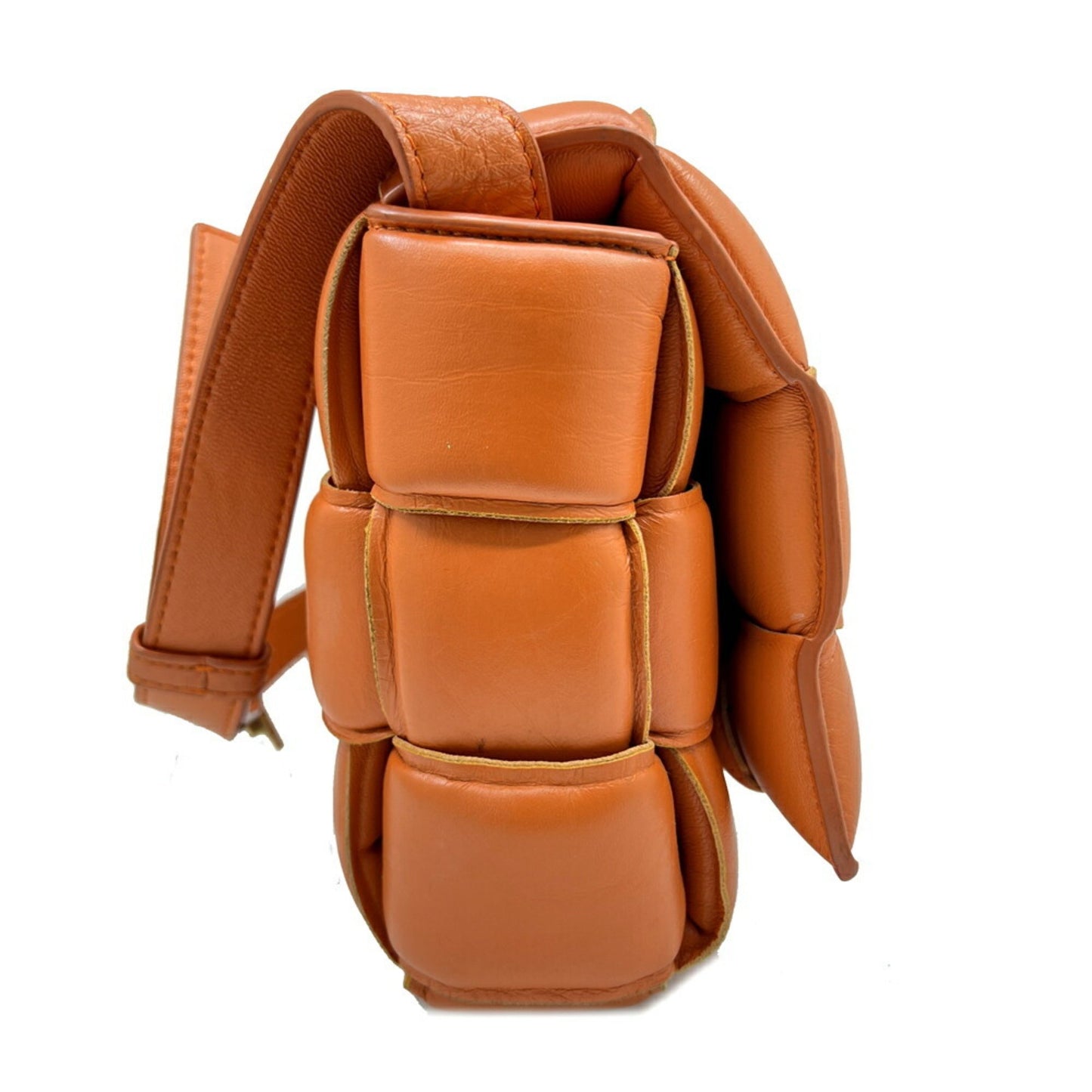 Bottega Veneta Padded, Orange, Leather, shoulder