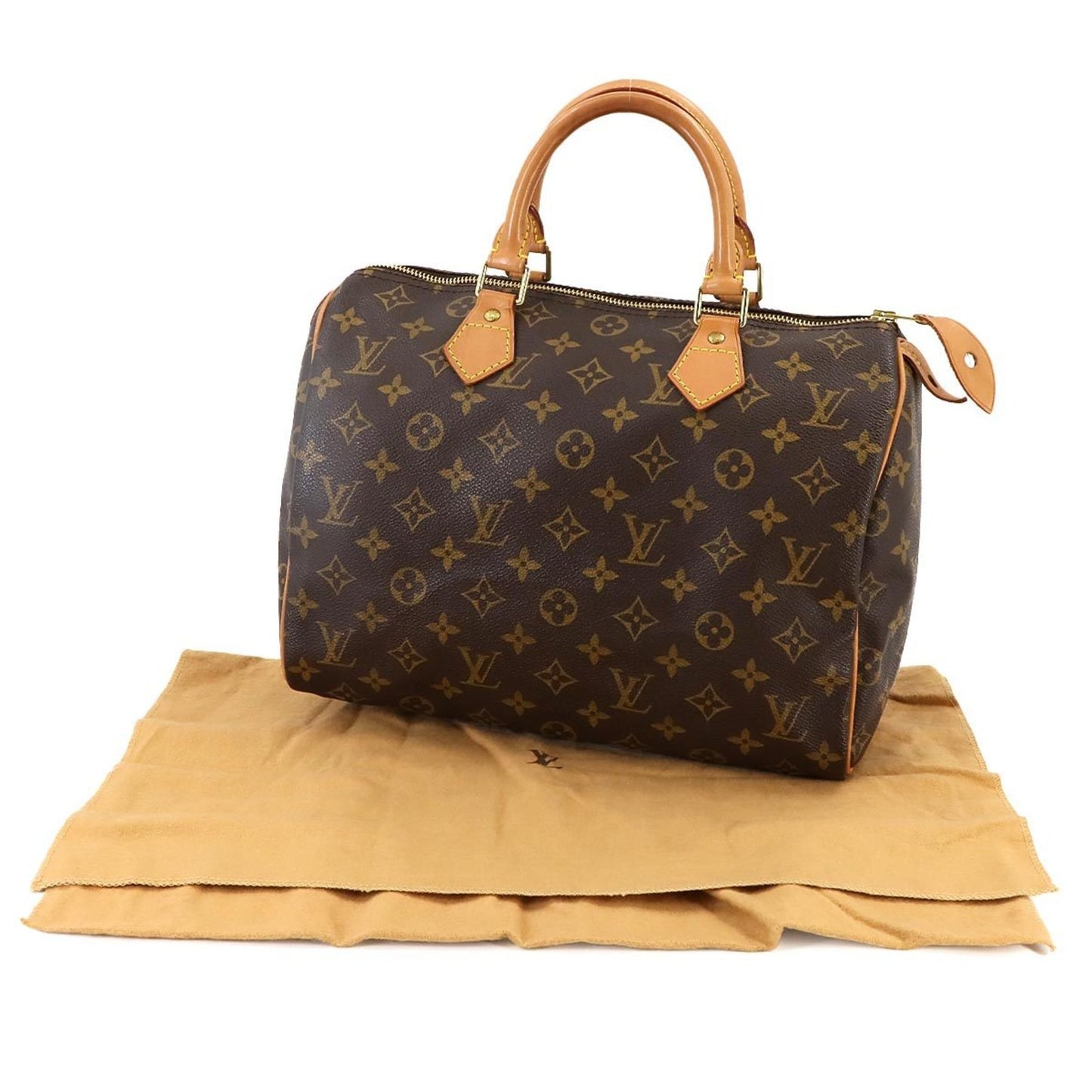 Louis Vuitton Speedy 30, Brown, Canvas, handbag