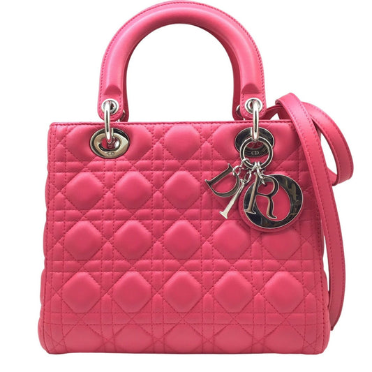 Dior Lady Dior, Pink, Leather, handbag
