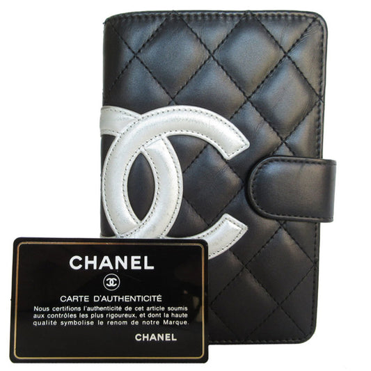 Chanel Cambon, Black, Leather, wallet