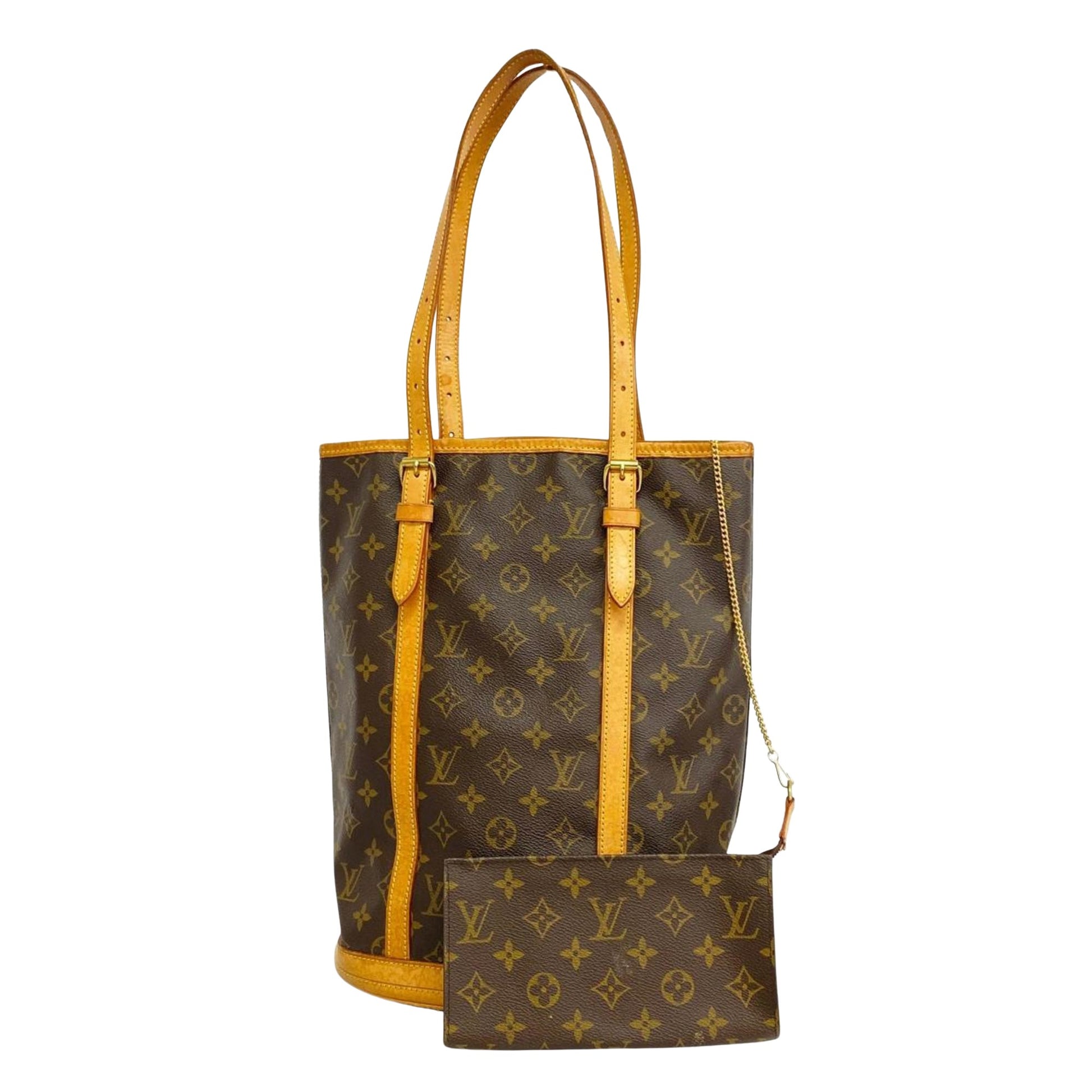 Louis Vuitton Bucket, Brown, Canvas, tote