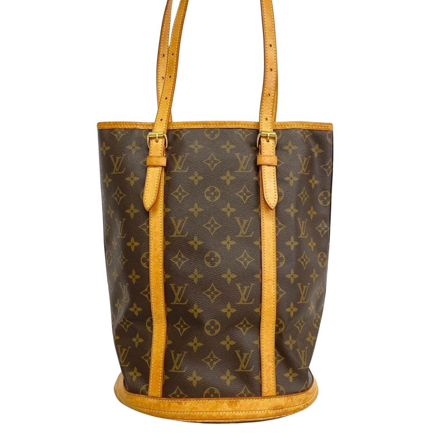 Louis Vuitton Bucket, Brown, Canvas, tote