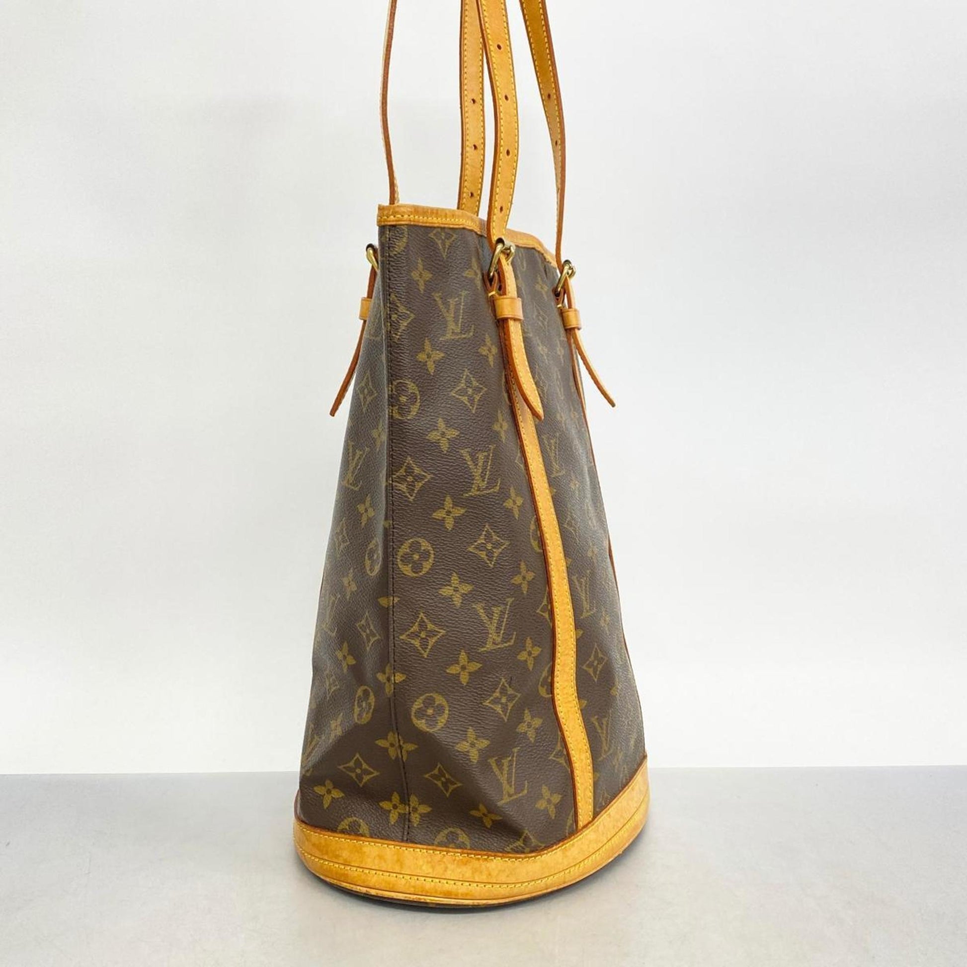 Louis Vuitton Bucket, Brown, Canvas, tote