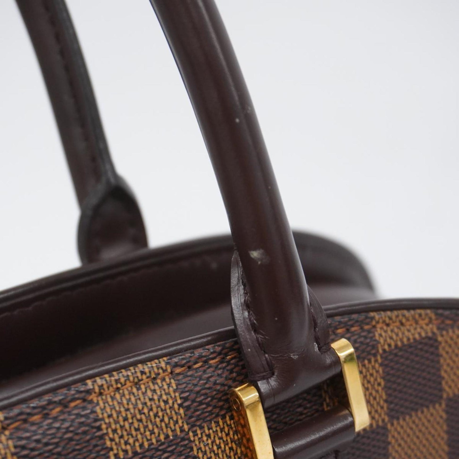 Louis Vuitton Saria, Brown, Canvas, handbag