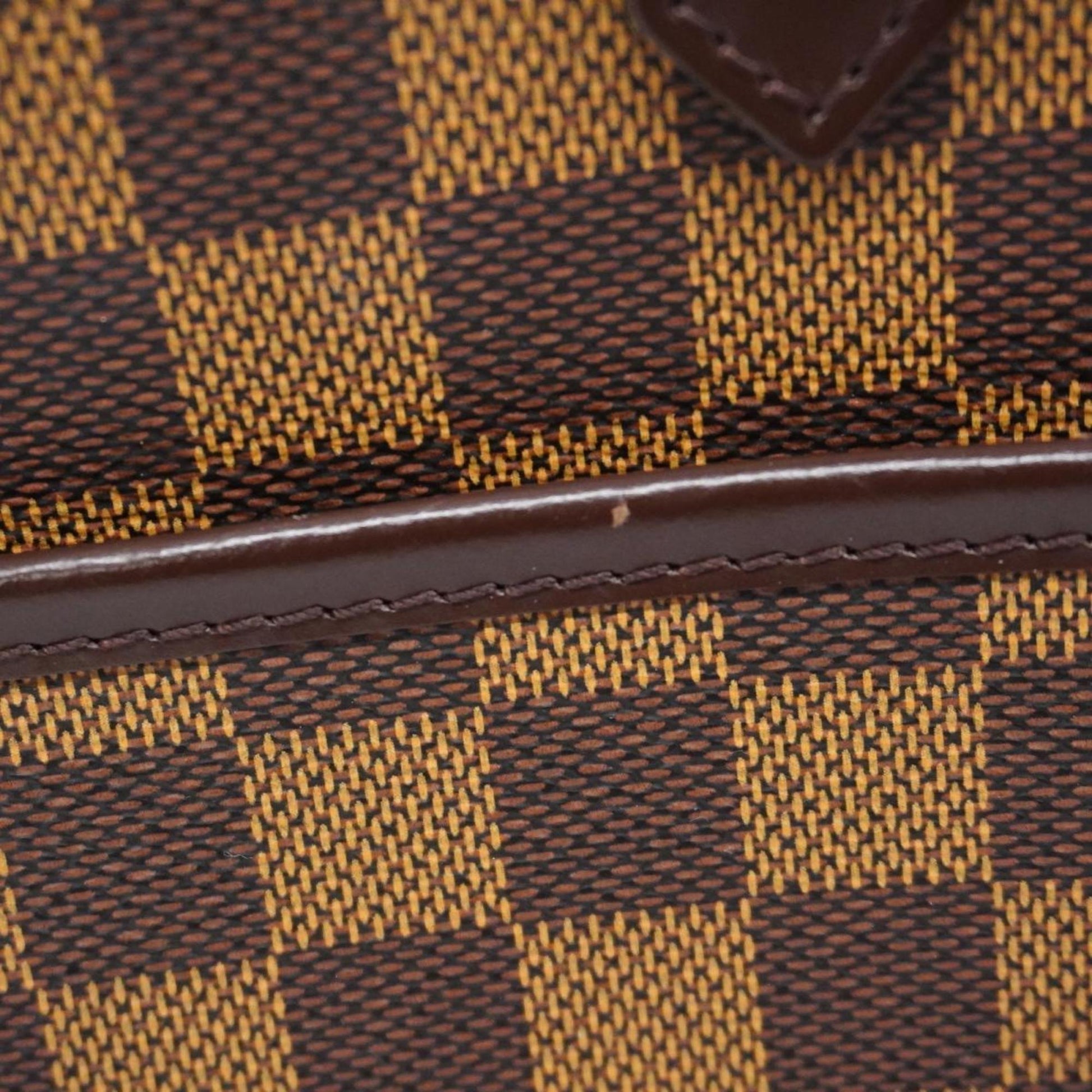 Louis Vuitton Saria, Brown, Canvas, handbag