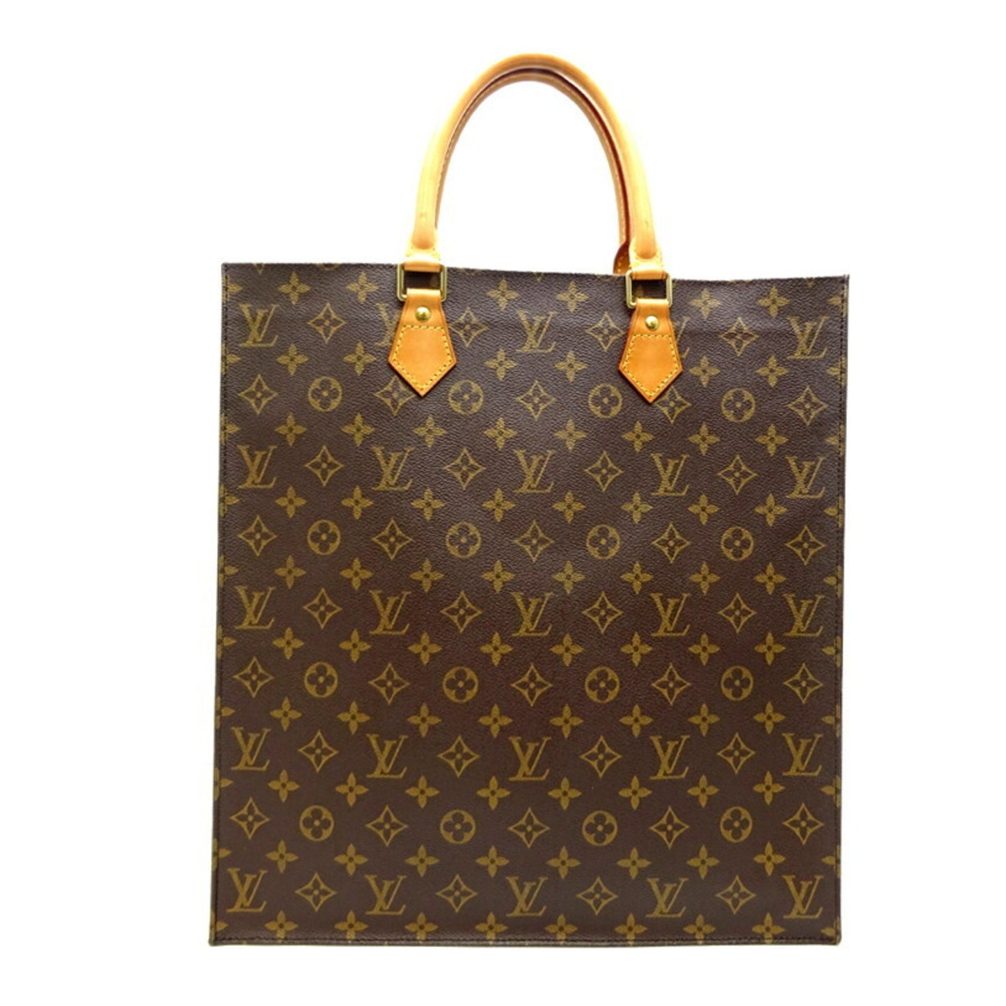 Louis Vuitton Sac Plat, Brown, Canvas, tote