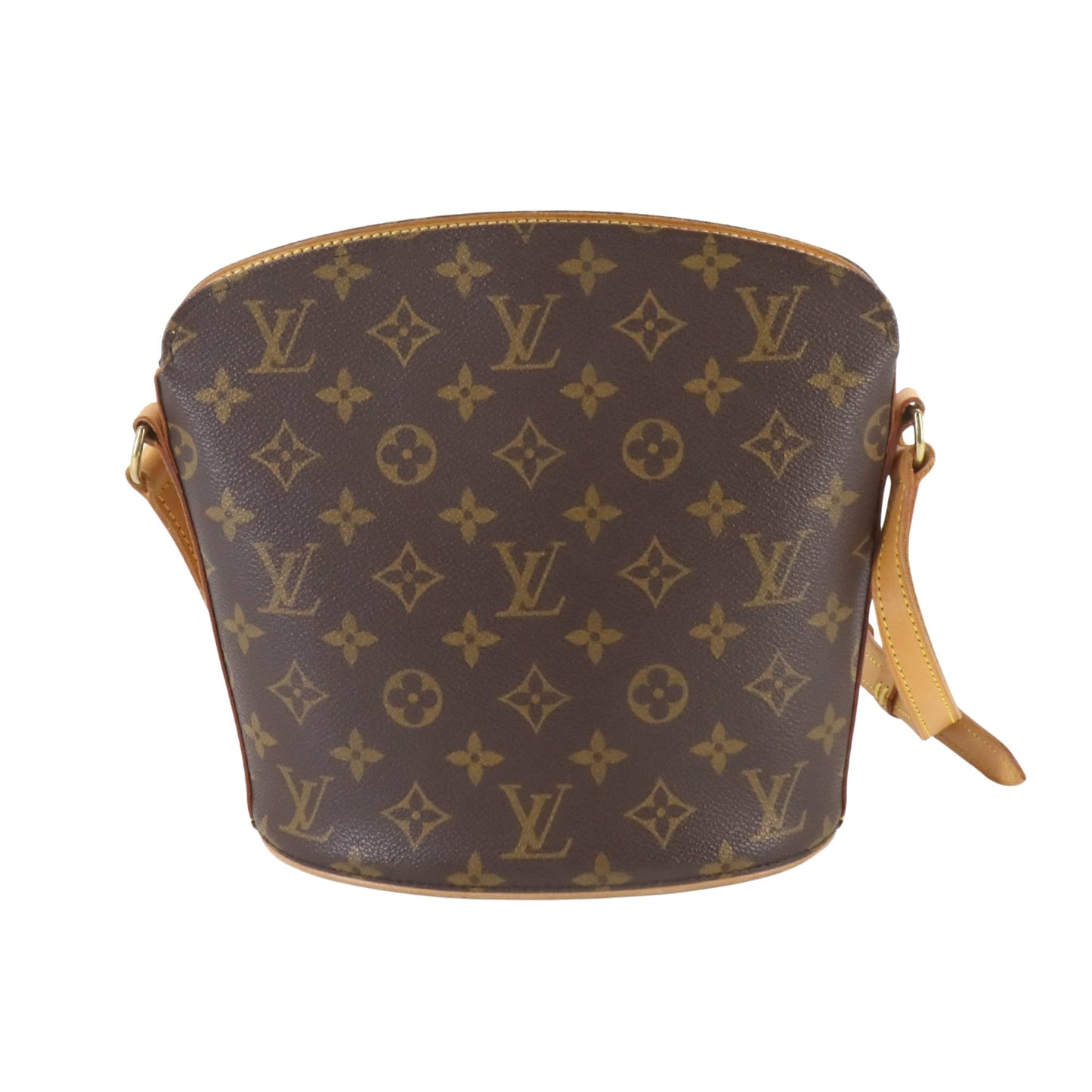 Louis Vuitton Drouot, Brown, Canvas, shoulder