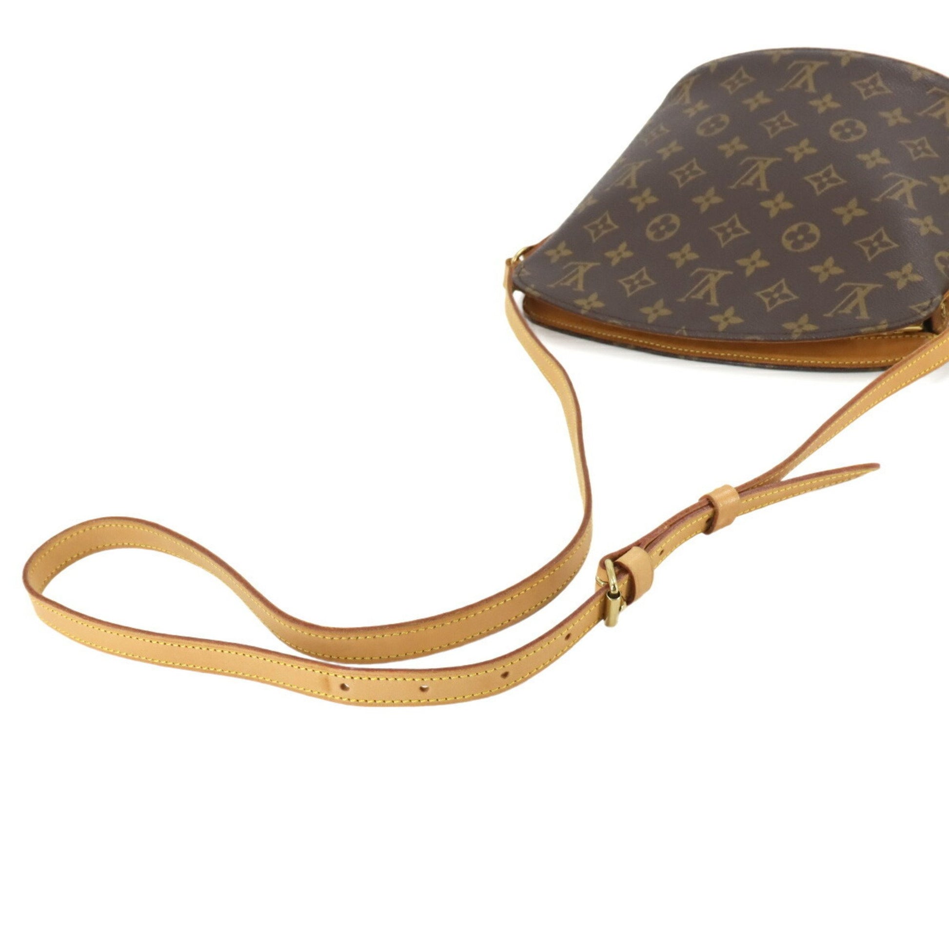 Louis Vuitton Drouot, Brown, Canvas, shoulder