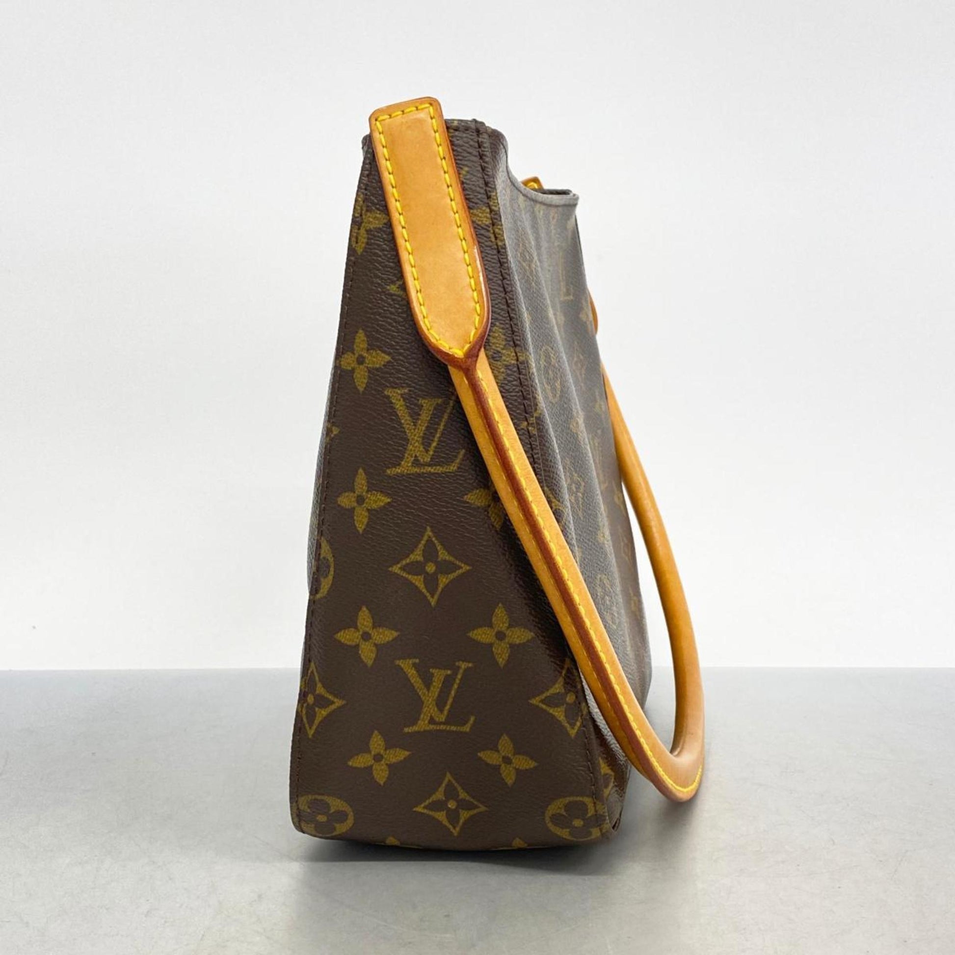 Louis Vuitton Looping MM, Brown, Canvas, shoulder