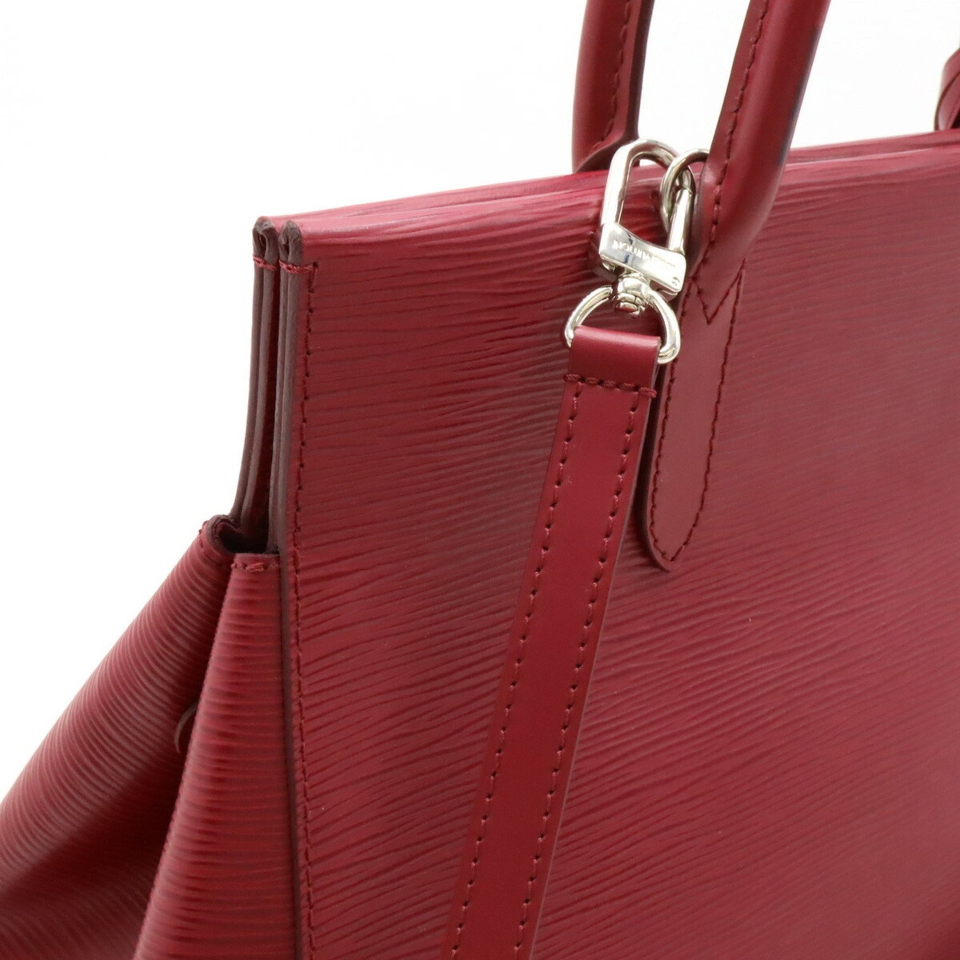 Louis Vuitton Marly, Red, Leather, handbag