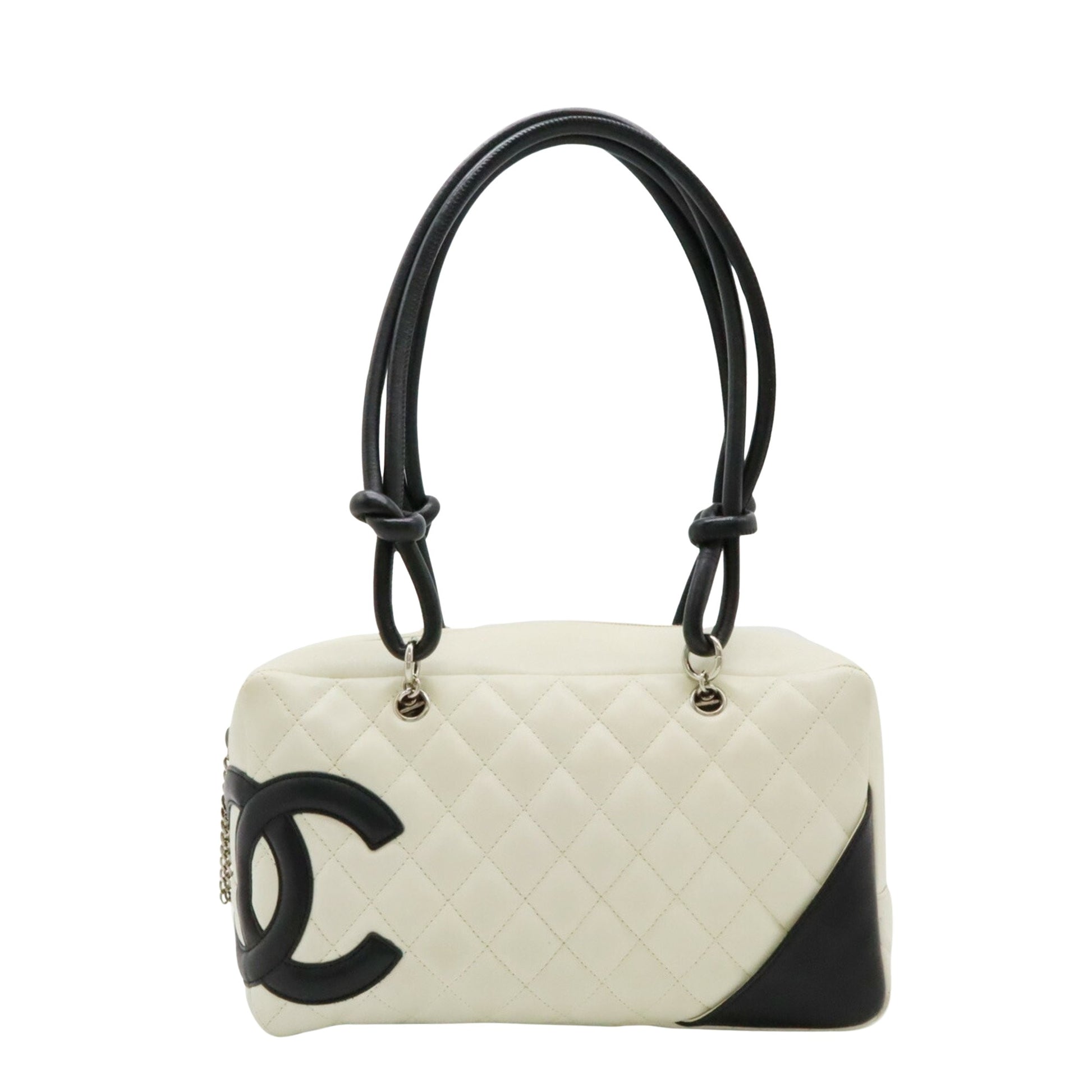 Chanel Cambon line, Black, Leather, shoulder