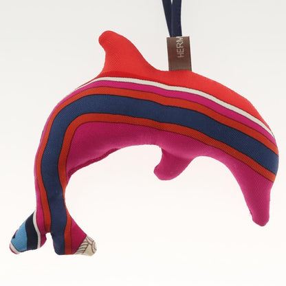 Hermes Petit H Dolphin Bag Charm Silk, Purple, Silk, Charm