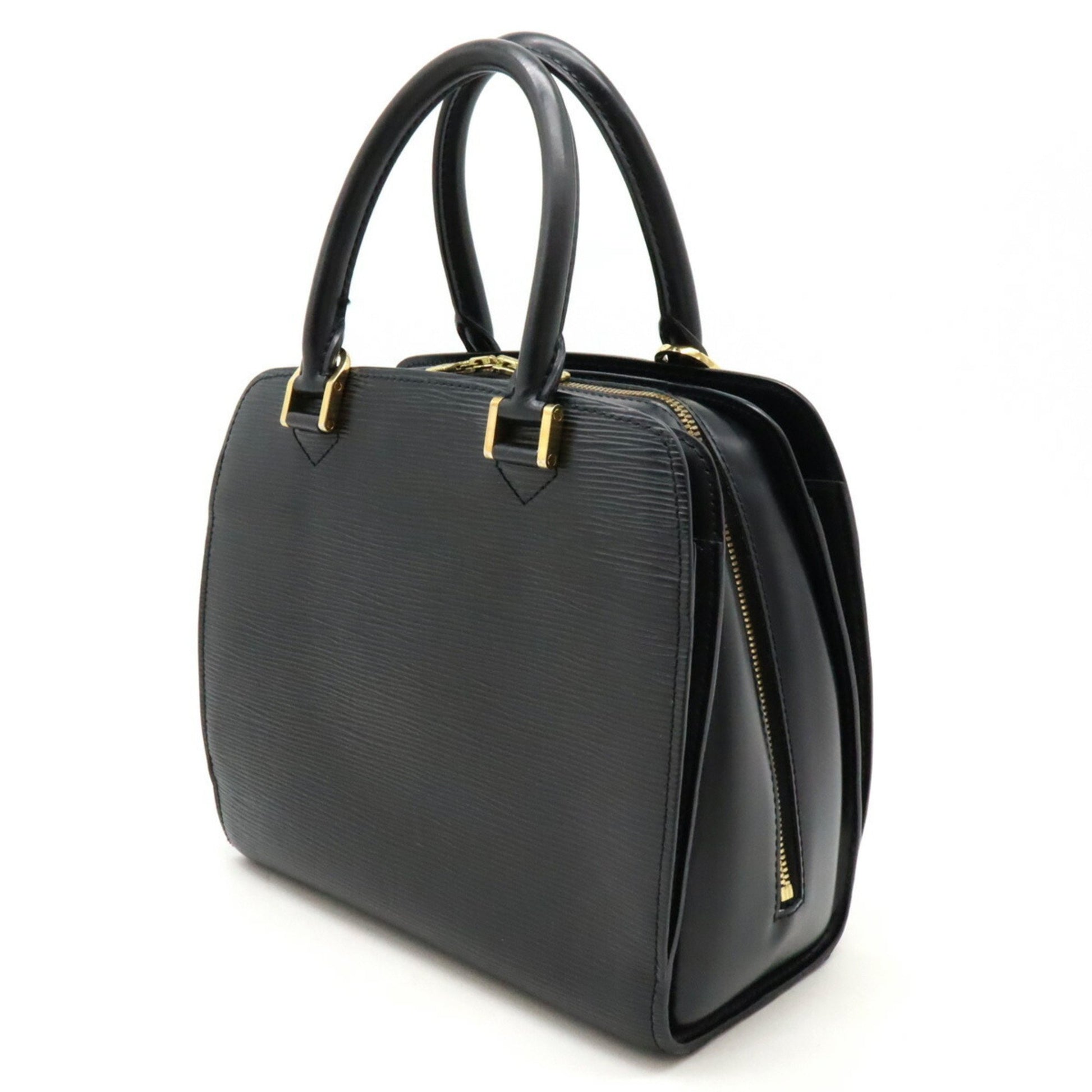 Louis Vuitton Pont Neuf, Black, Leather, handbag