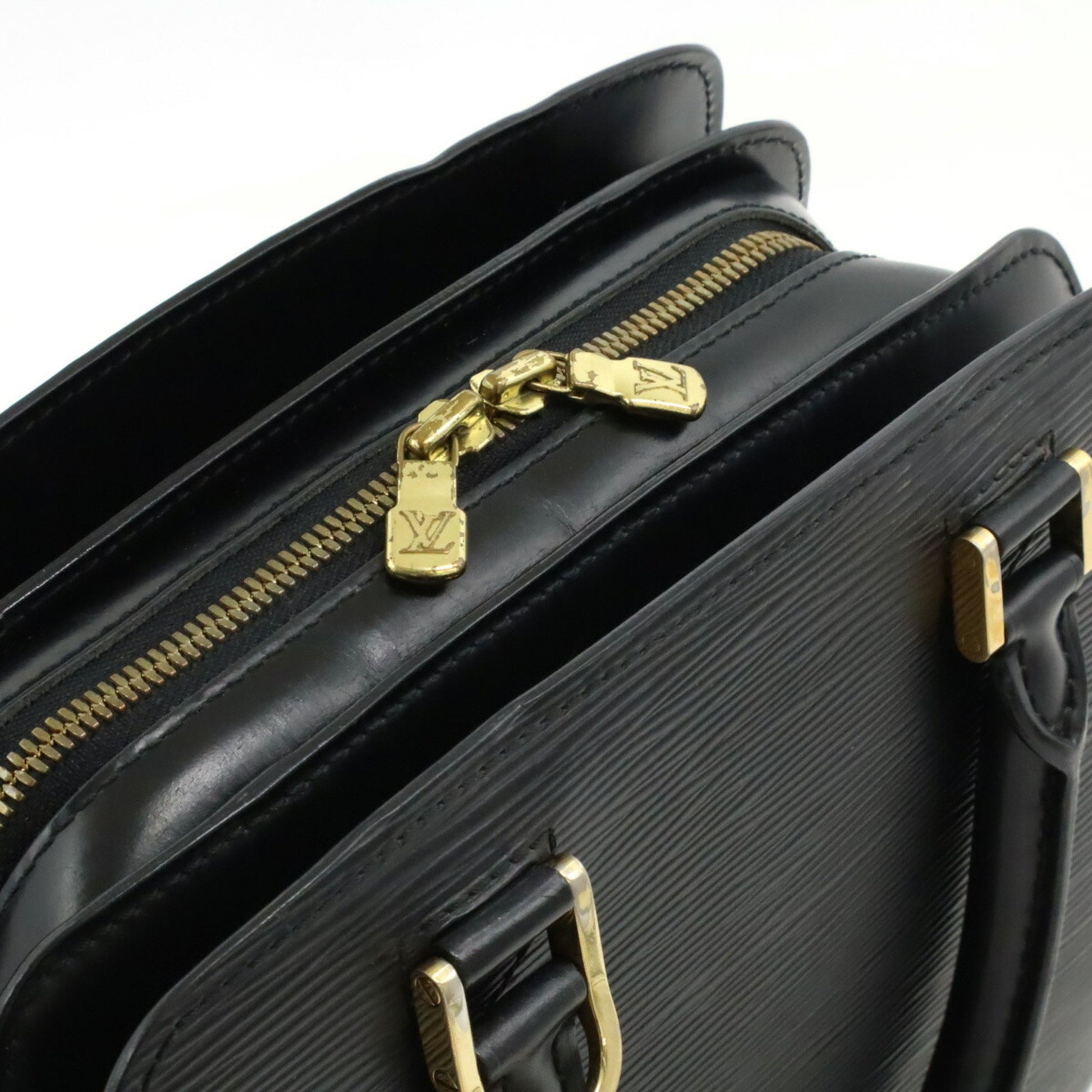 Louis Vuitton Pont Neuf, Black, Leather, handbag