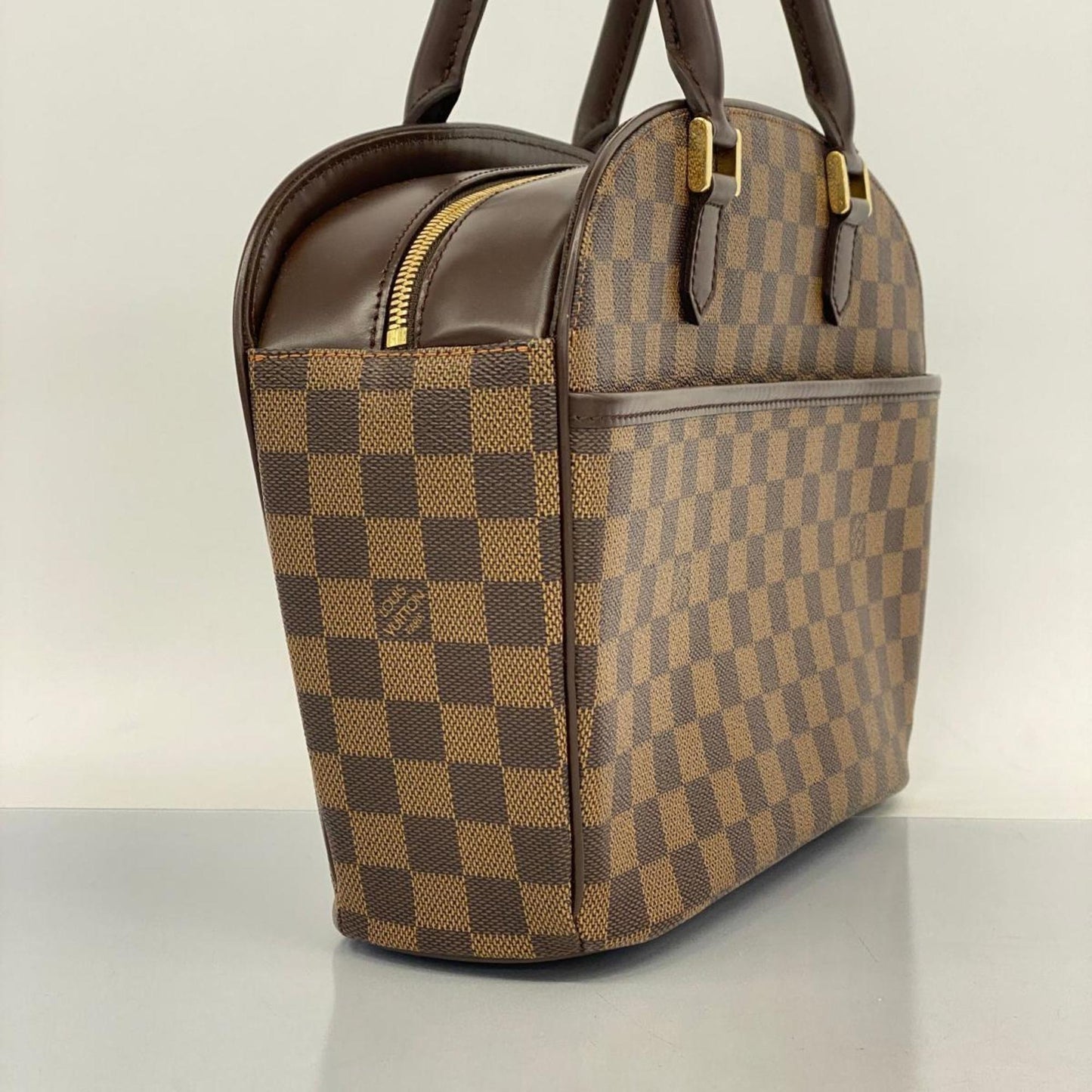 Louis Vuitton Saria, Brown, Canvas, handbag