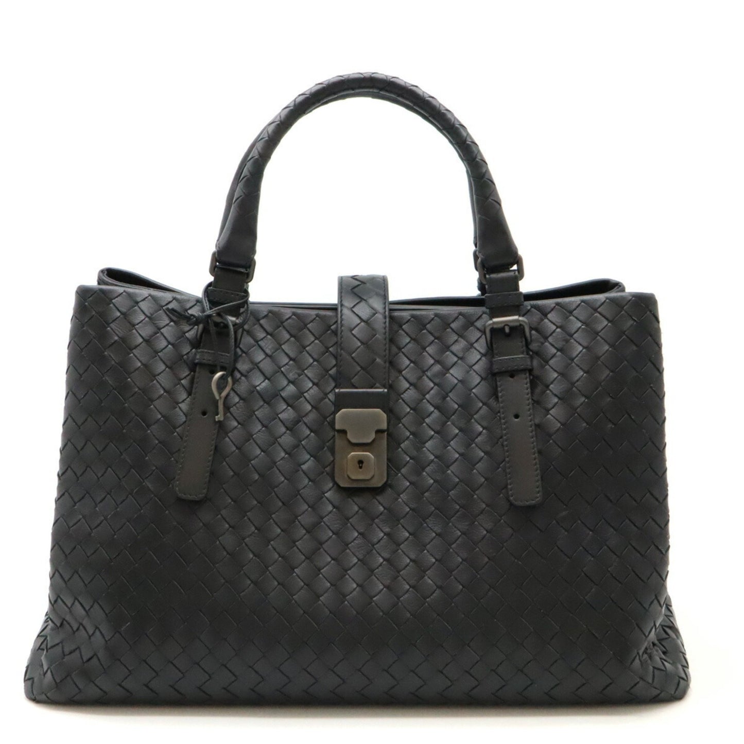 Bottega Veneta Intrecciato, Black, Leather, handbag