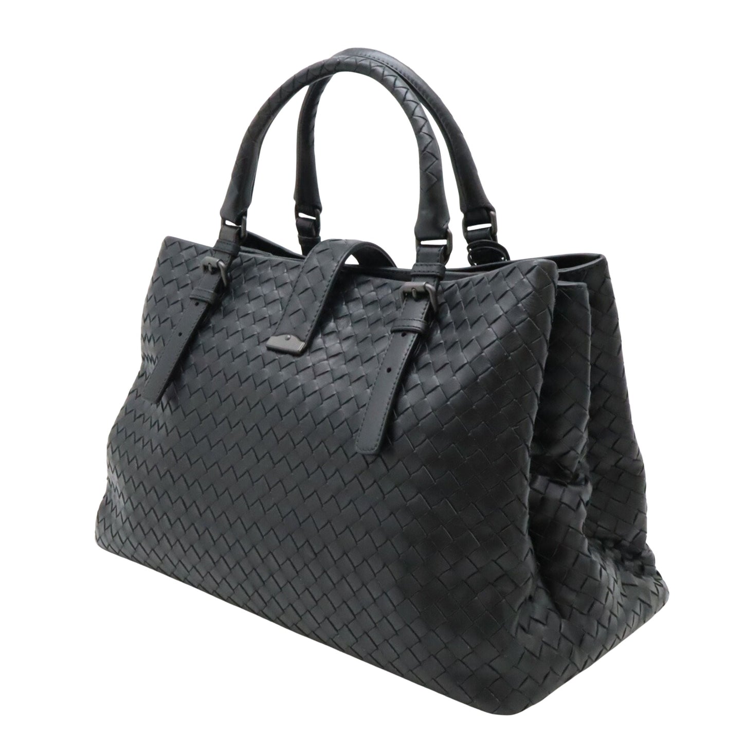 Bottega Veneta Intrecciato, Black, Leather, handbag