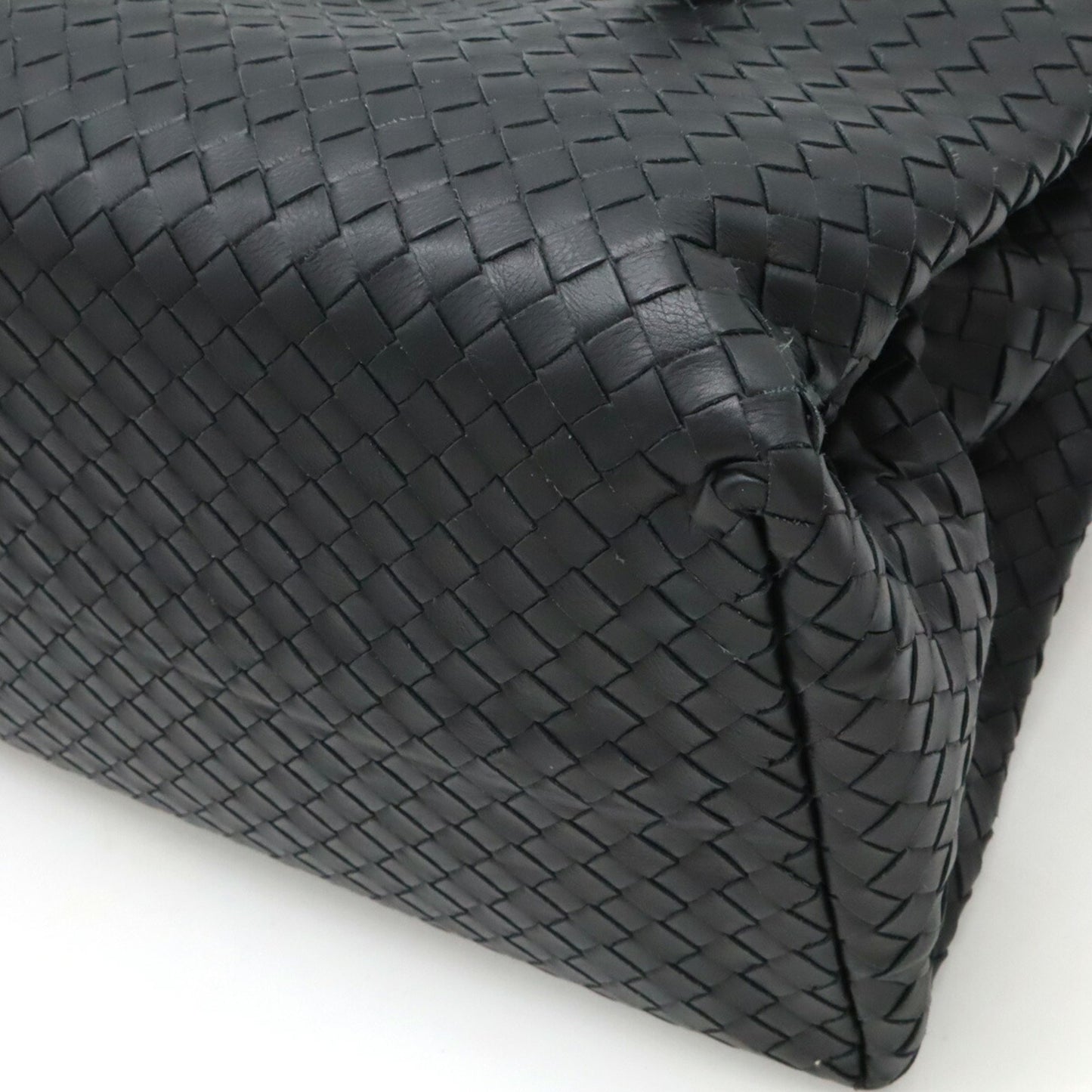 Bottega Veneta Intrecciato, Black, Leather, handbag