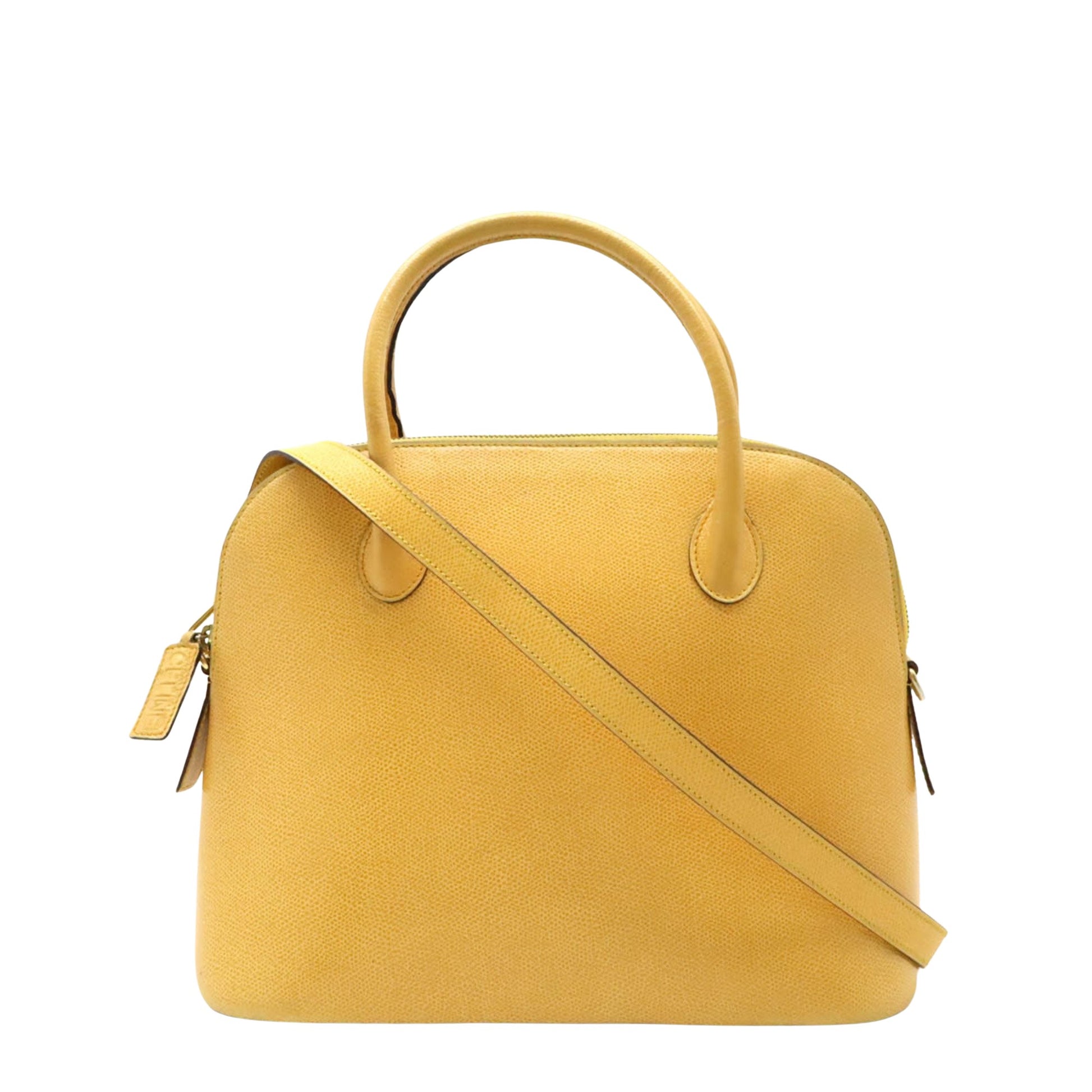 Céline -, Yellow, Leather, tote