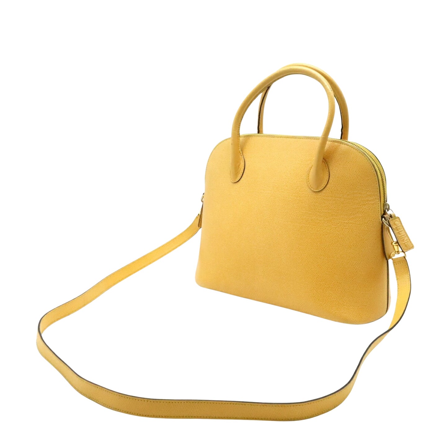 Céline -, Yellow, Leather, tote