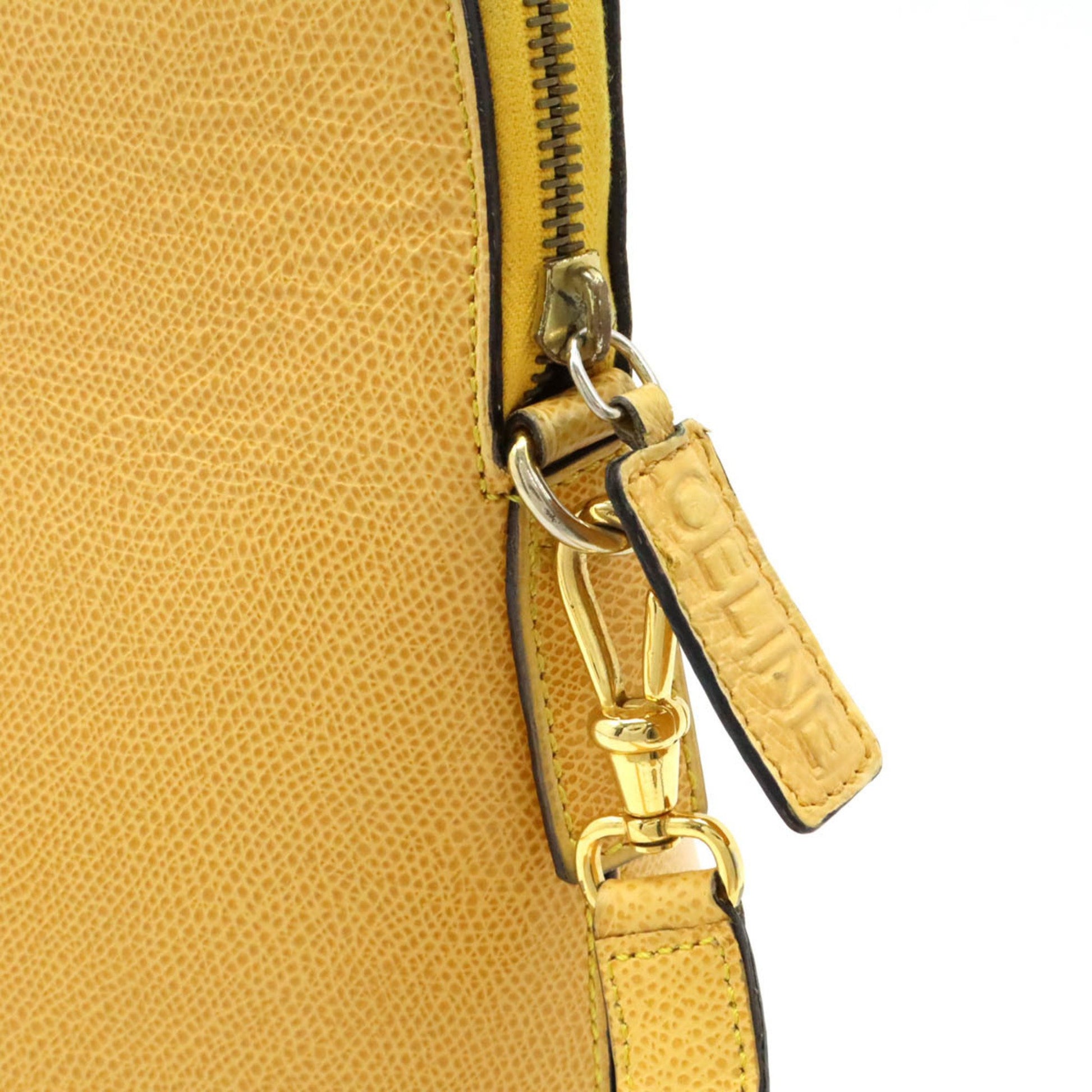 Céline -, Yellow, Leather, tote