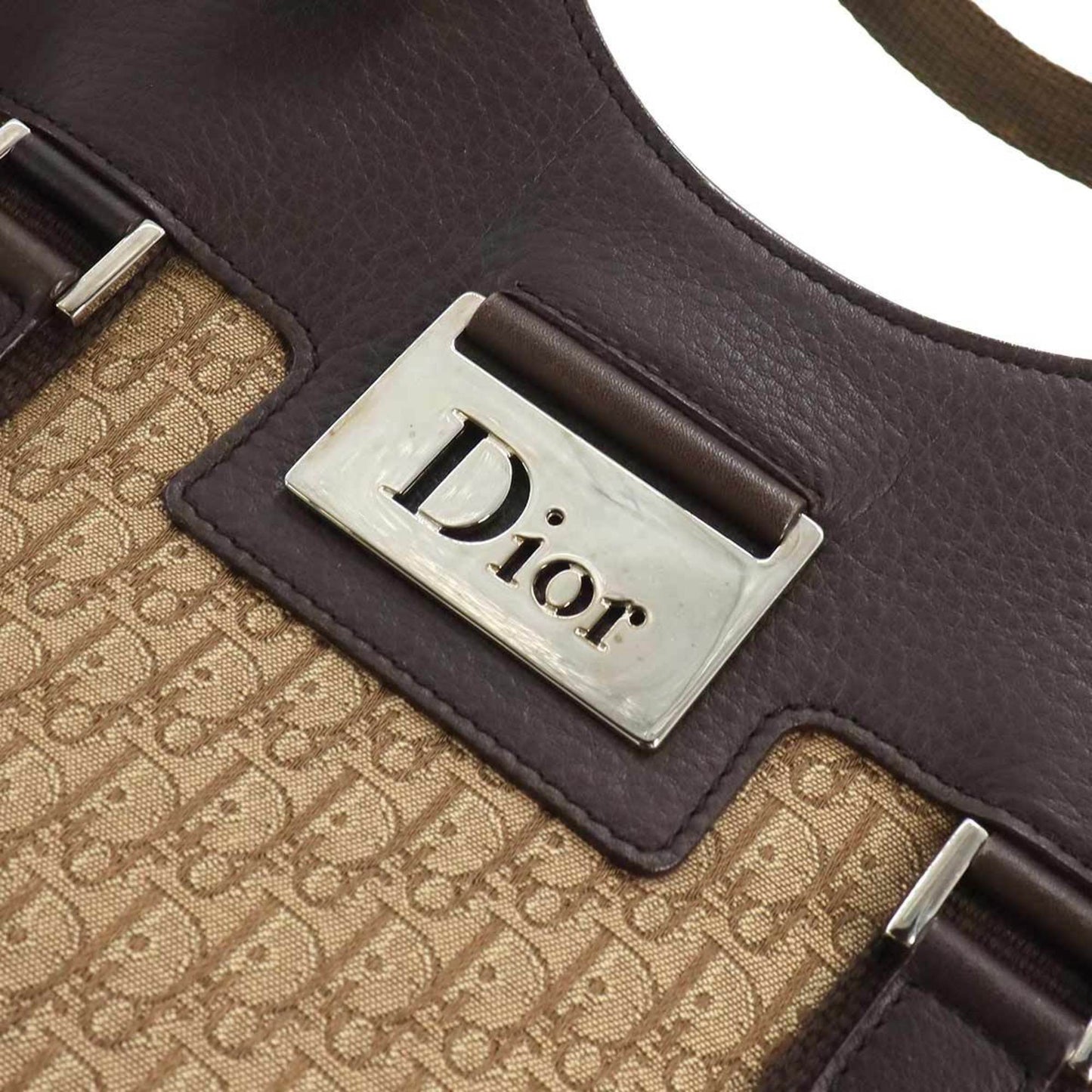 Dior Oblique, Beige, Canvas, tote