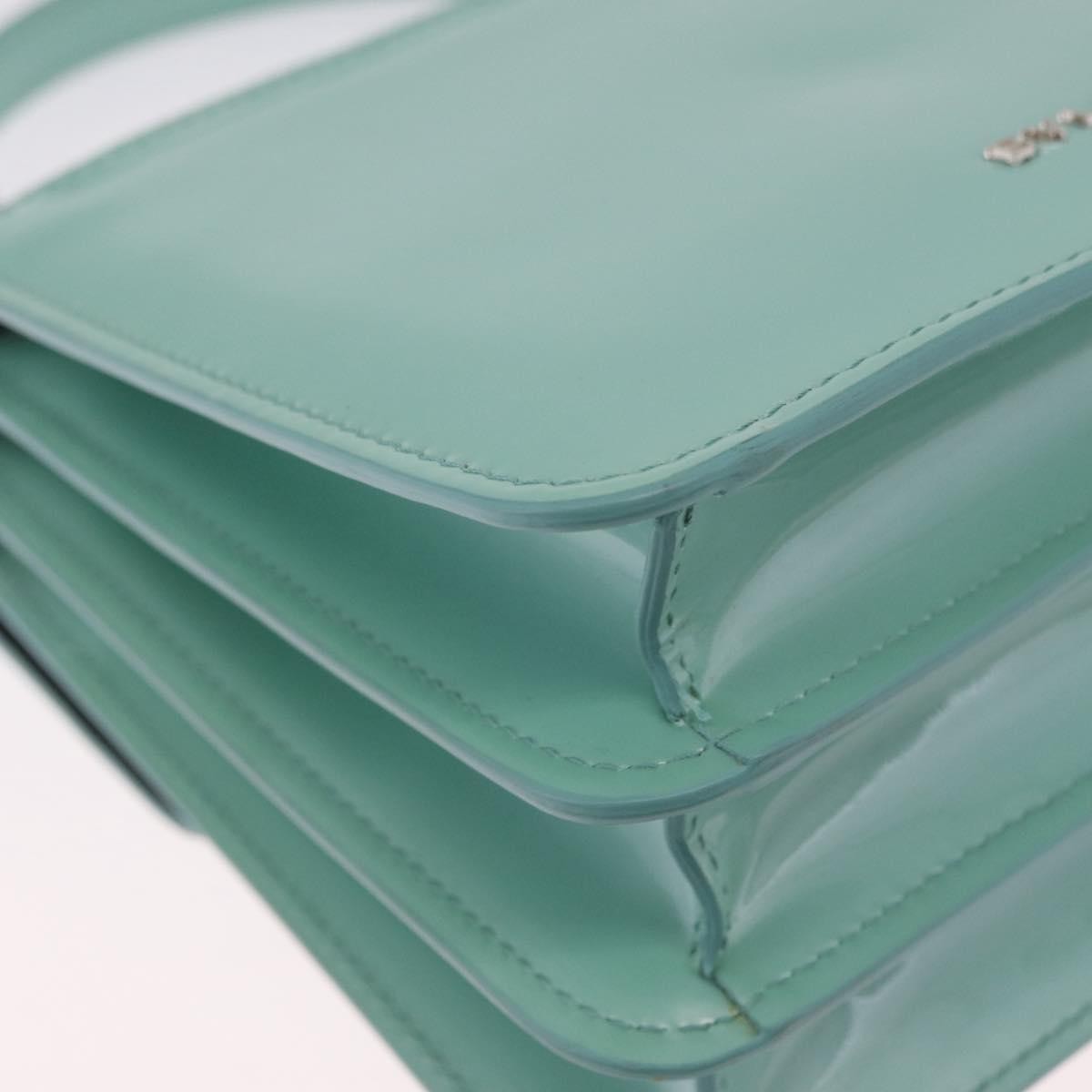 Bvlgari Serpenti Forever Top Handle Patent, Green, Patent Leather, Handbag