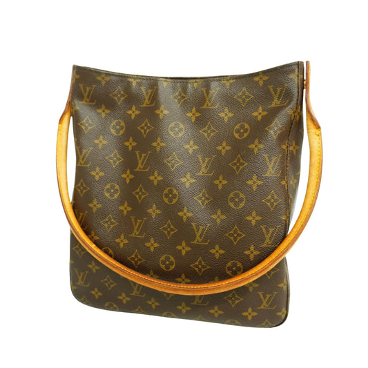 Louis Vuitton Looping, Brown, Canvas, shoulder