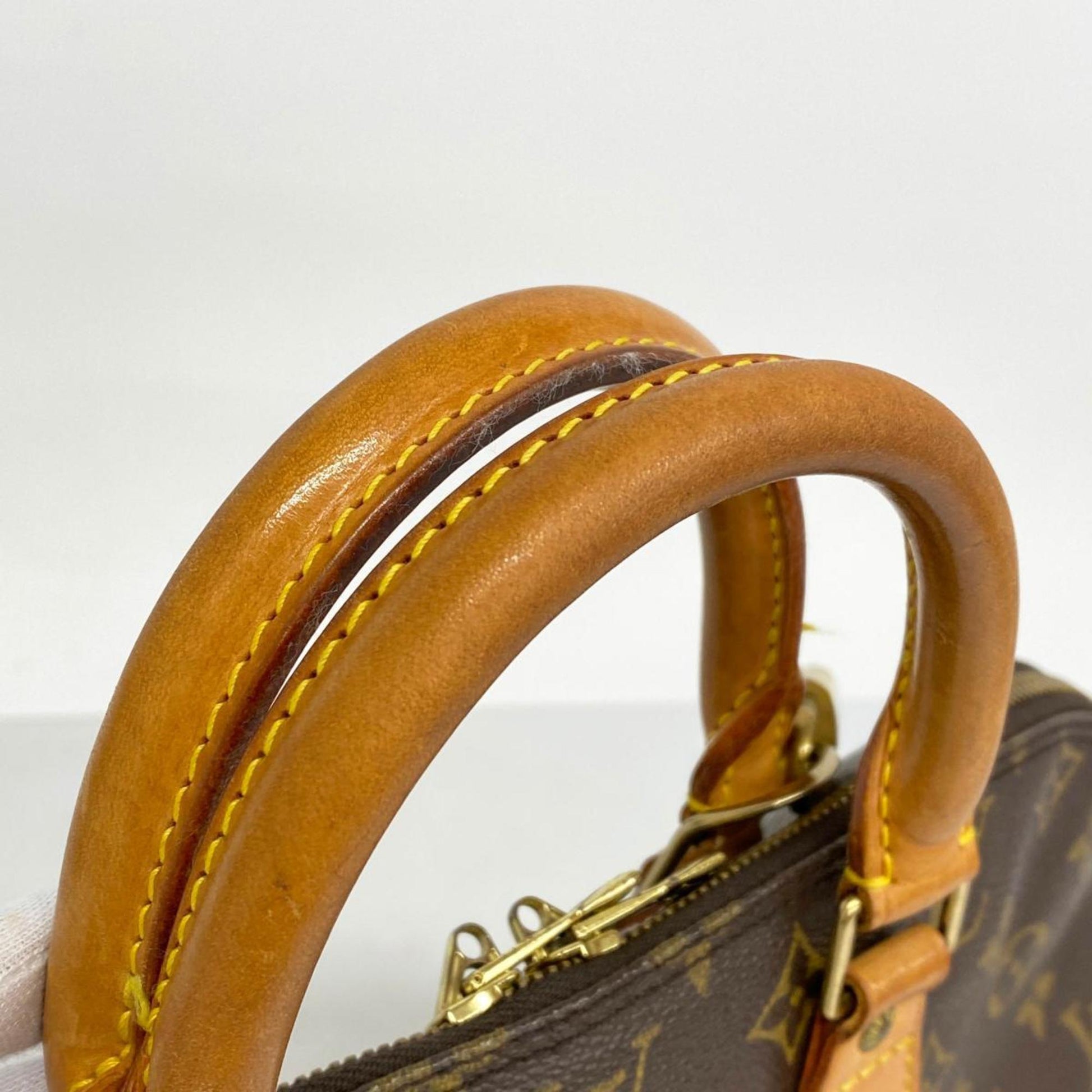 Louis Vuitton Alma, Brown, Canvas, handbag