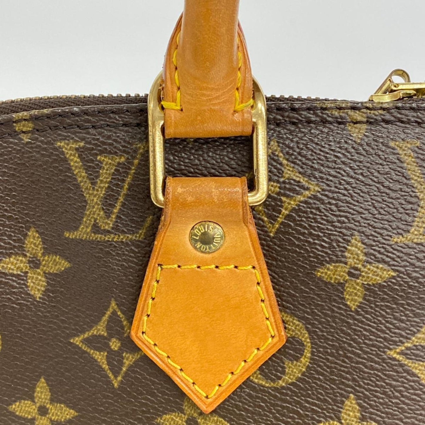 Louis Vuitton Alma, Brown, Canvas, handbag