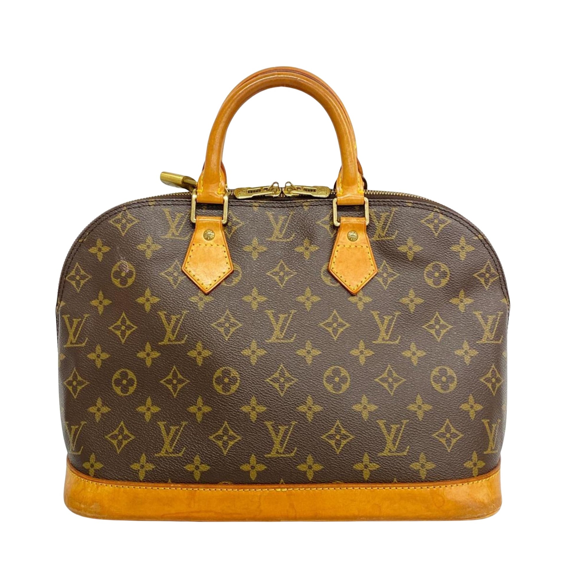 Louis Vuitton Alma, Brown, Canvas, handbag