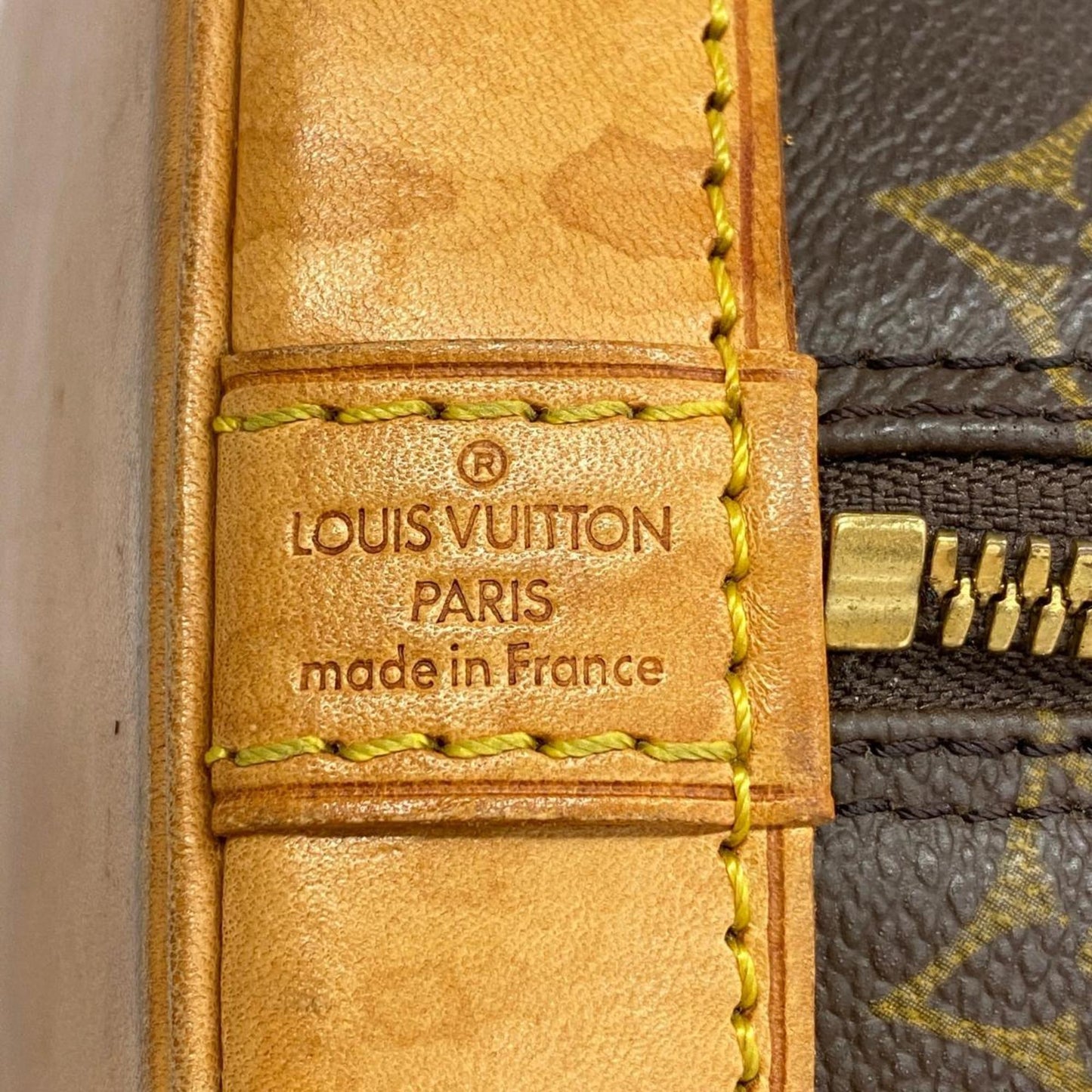 Louis Vuitton Alma, Brown, Canvas, handbag