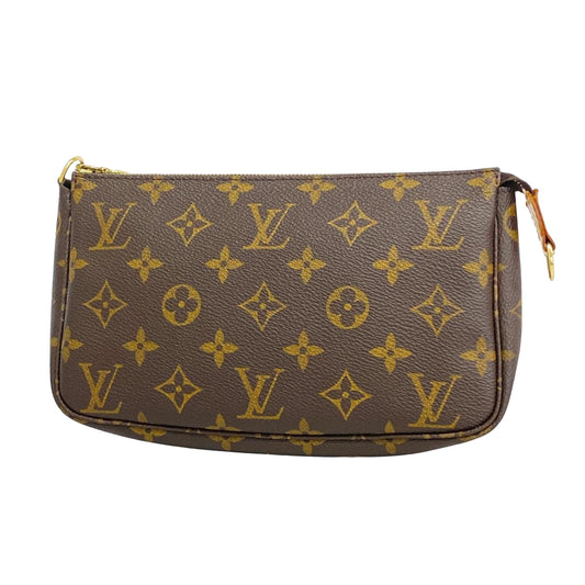 Louis Vuitton Pochette accessoires, Brown, Canvas, clutch