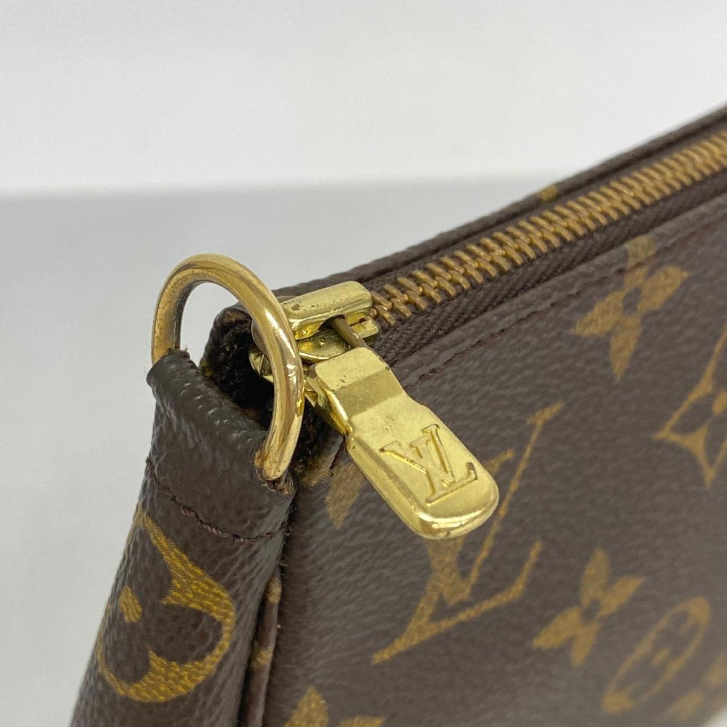 Louis Vuitton Pochette accessoires, Brown, Canvas, clutch