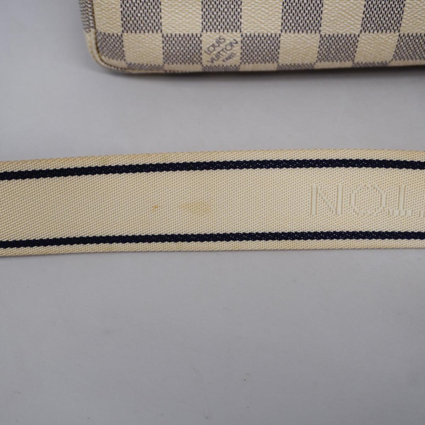 Louis Vuitton Naviglio, White, Canvas, shoulder