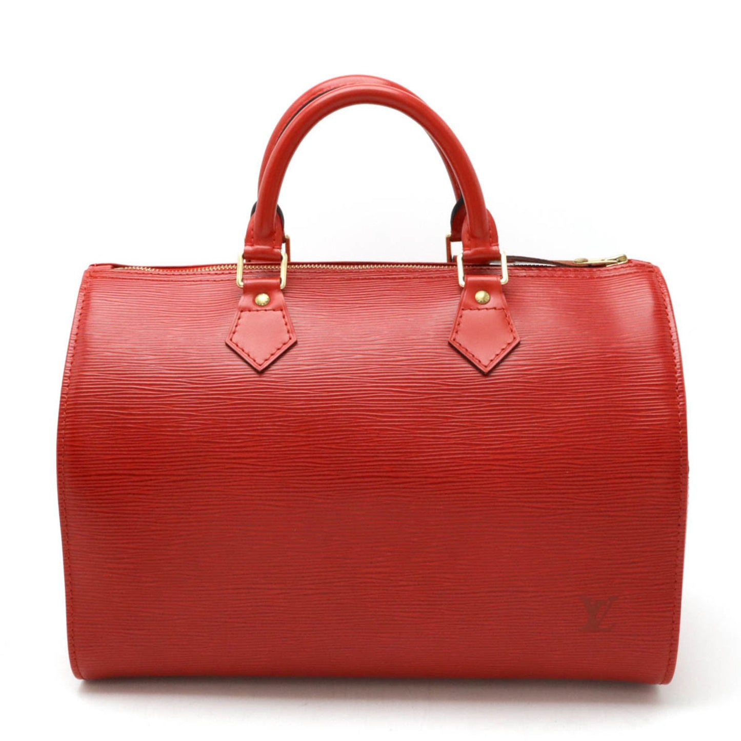 Louis Vuitton Speedy 30, Red, Leather, handbag