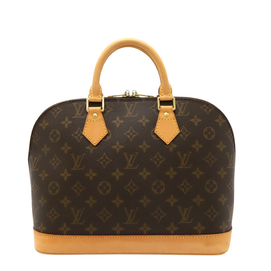 Louis Vuitton Alma, Brown, Canvas, handbag