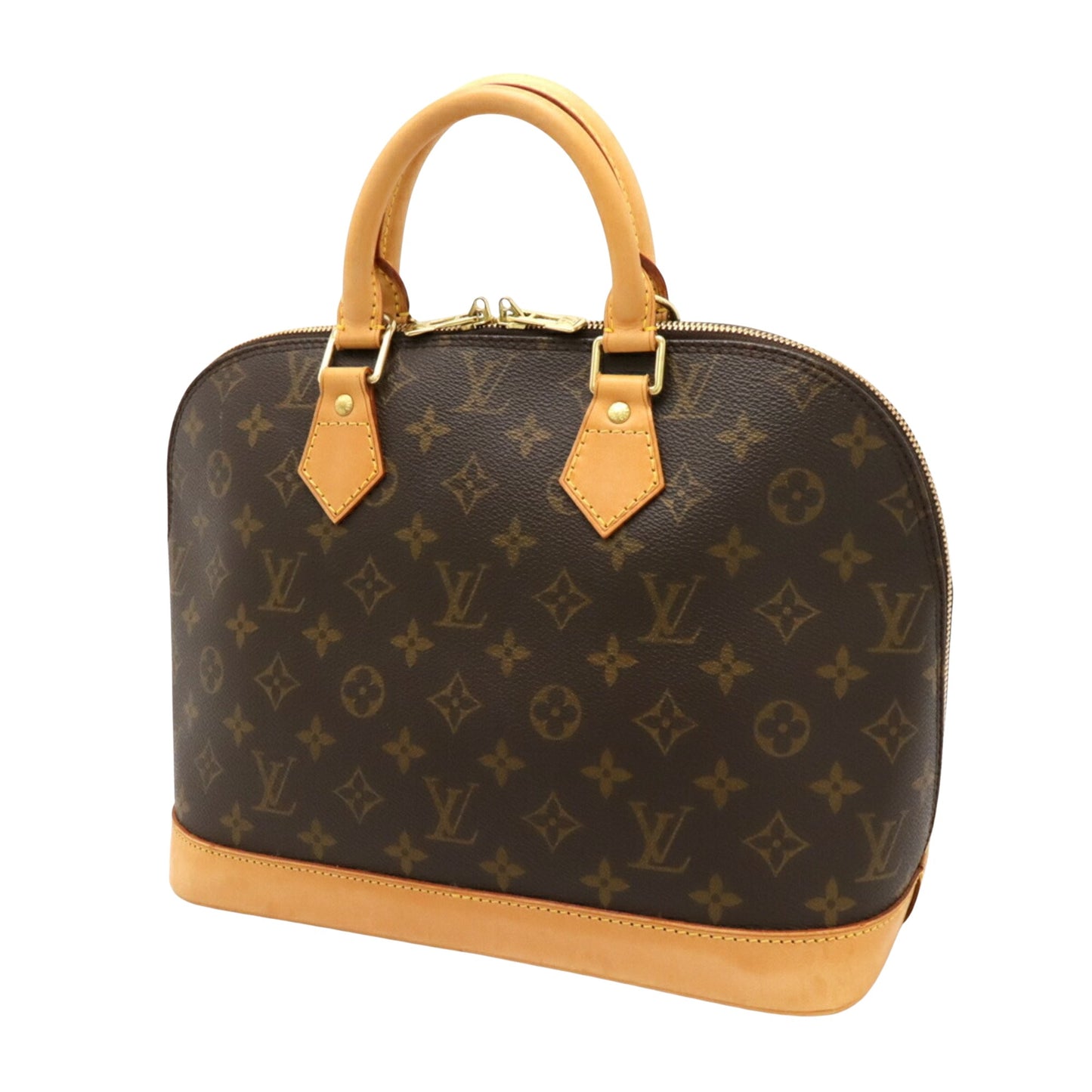 Louis Vuitton Alma, Brown, Canvas, handbag