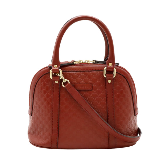 Gucci Micro guccissima, Red, Leather, handbag