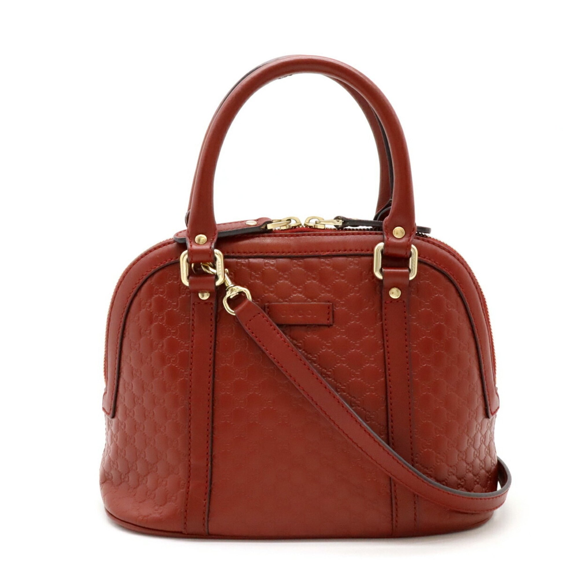 Gucci Micro guccissima, Red, Leather, handbag